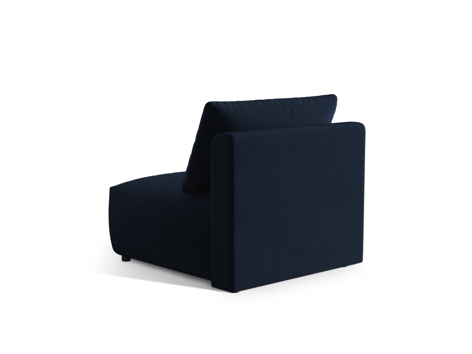 Stylischer Chris Velour Modul Armless 1 Sitzer in tiefem Royalblau, perfekt für moderne und elegante Wohnkonzepte. Teil der Micadoni Kollektion.