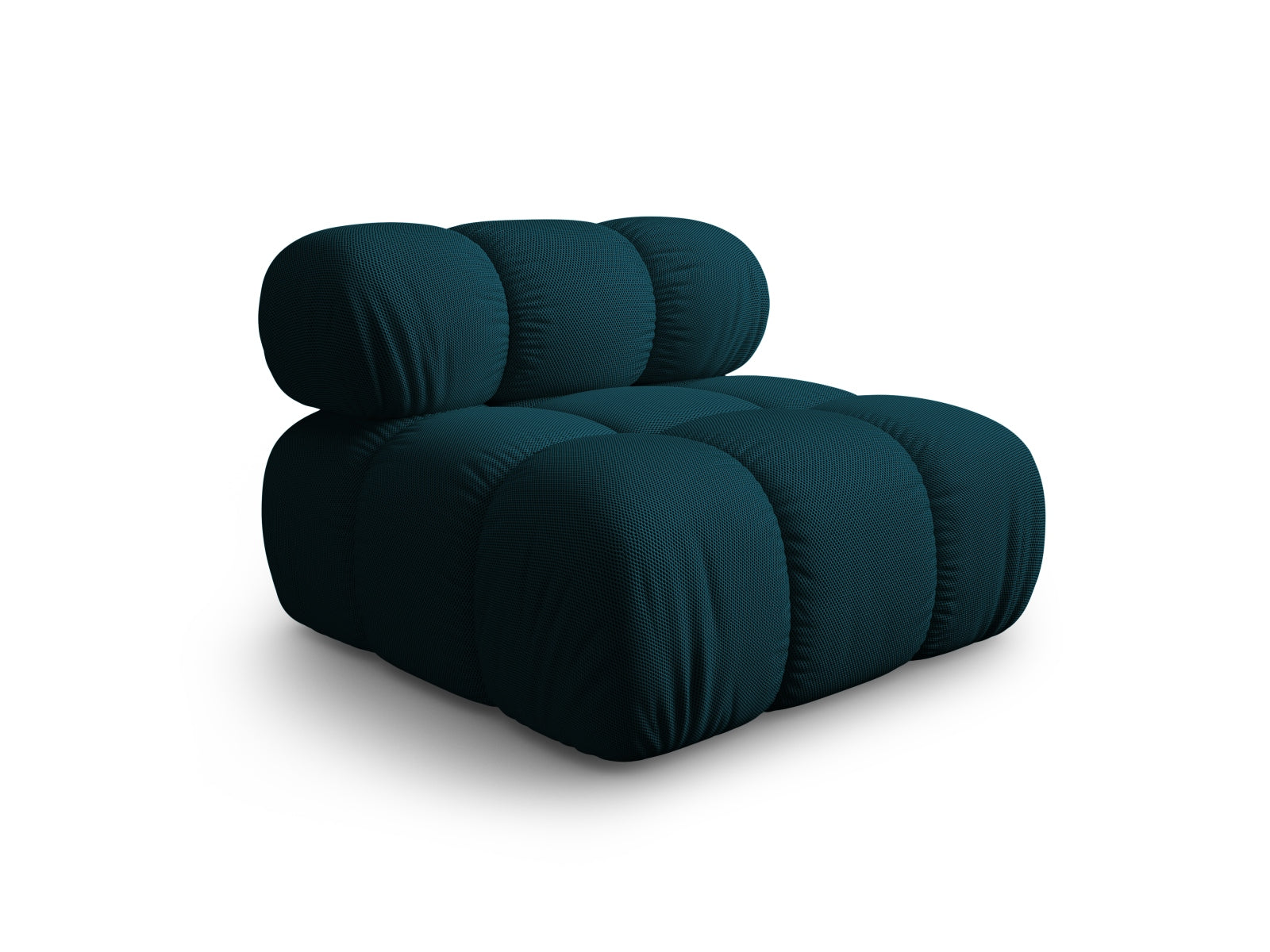 Eleganter Bellis Modul Armless 1 Sitzer in tiefem Navy Blue, ideal für stilvolle Wohnräume und flexible Sofa-Arrangements.