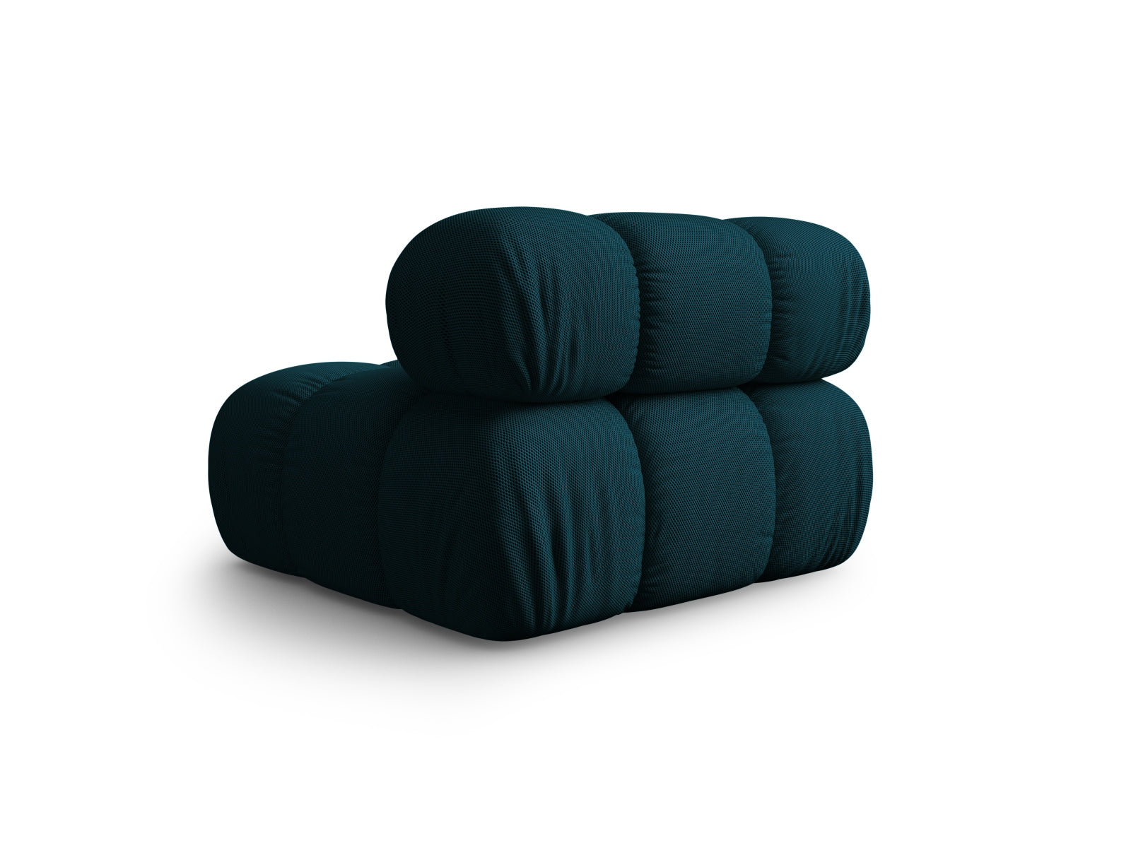 Eleganter Bellis Modul Armless 1 Sitzer in tiefem Navy Blue, ideal für kreative Raumgestaltungen und flexible Sitzarrangements.