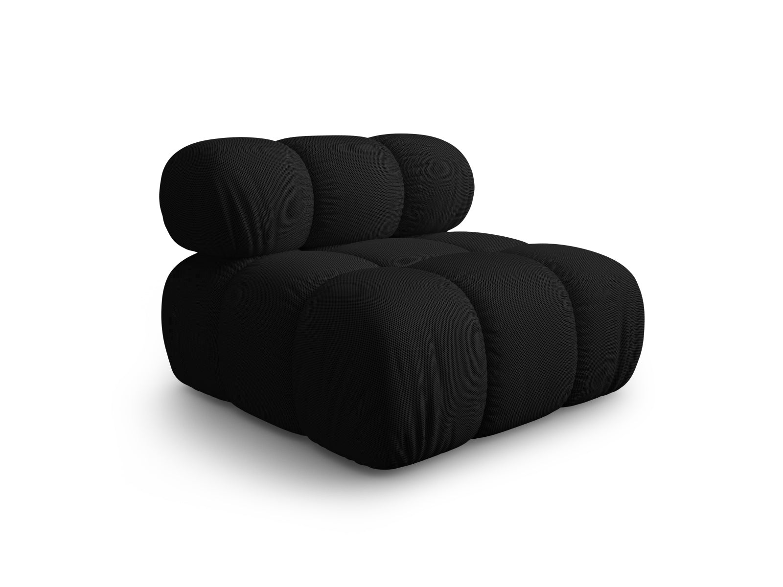 Eleganter Bellis Modul Armless 1 Sitzer in stilvollem Schwarz, ideal für moderne Wohnräume und vielseitige Sofa-Kombinationen.