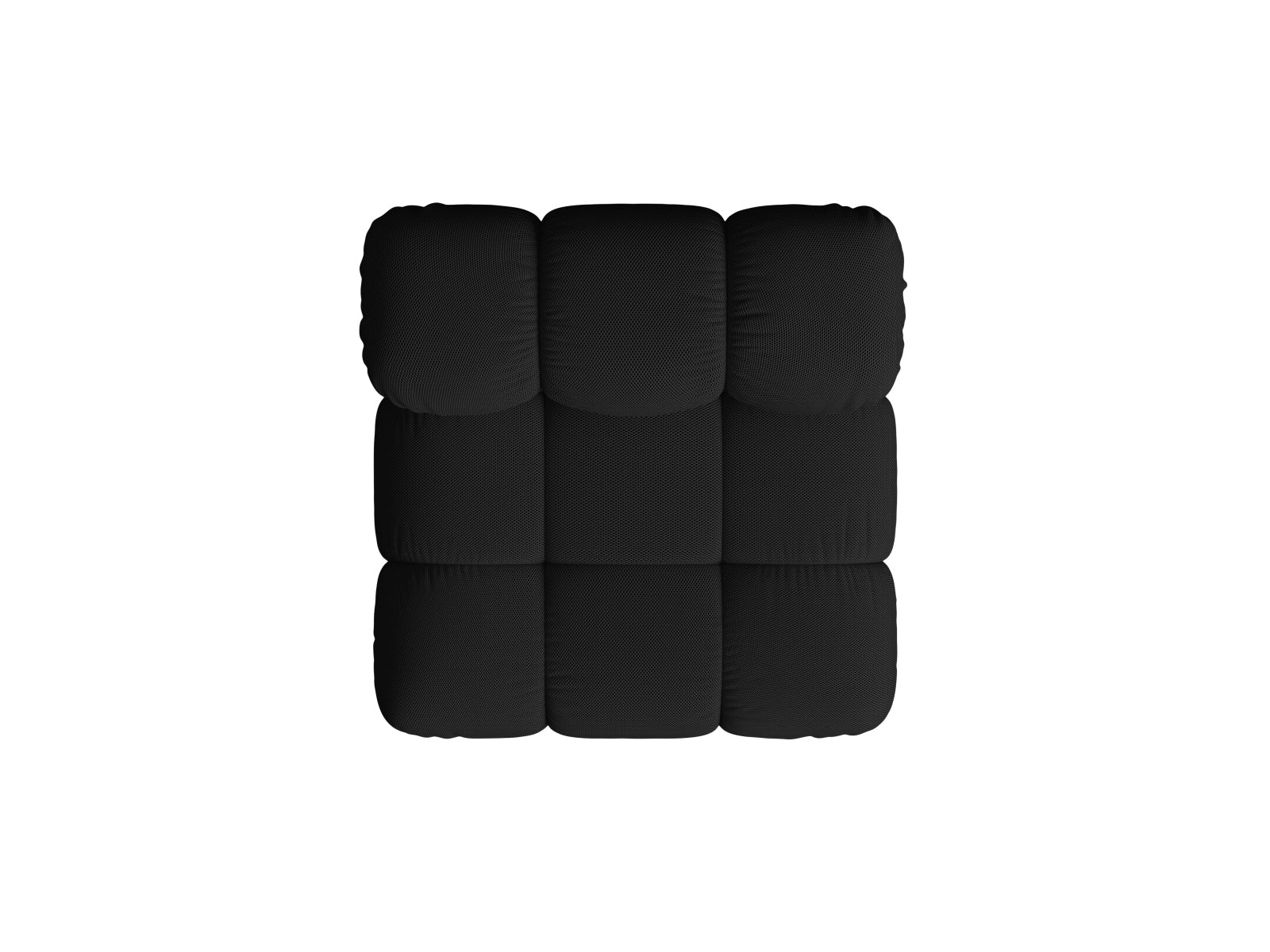 Schwarzer Bellis Modul Armless 1 Sitzer von Micadoni, perfekt für kreative Sofa-Arrangements in zeitgemäßen Wohnstilen.