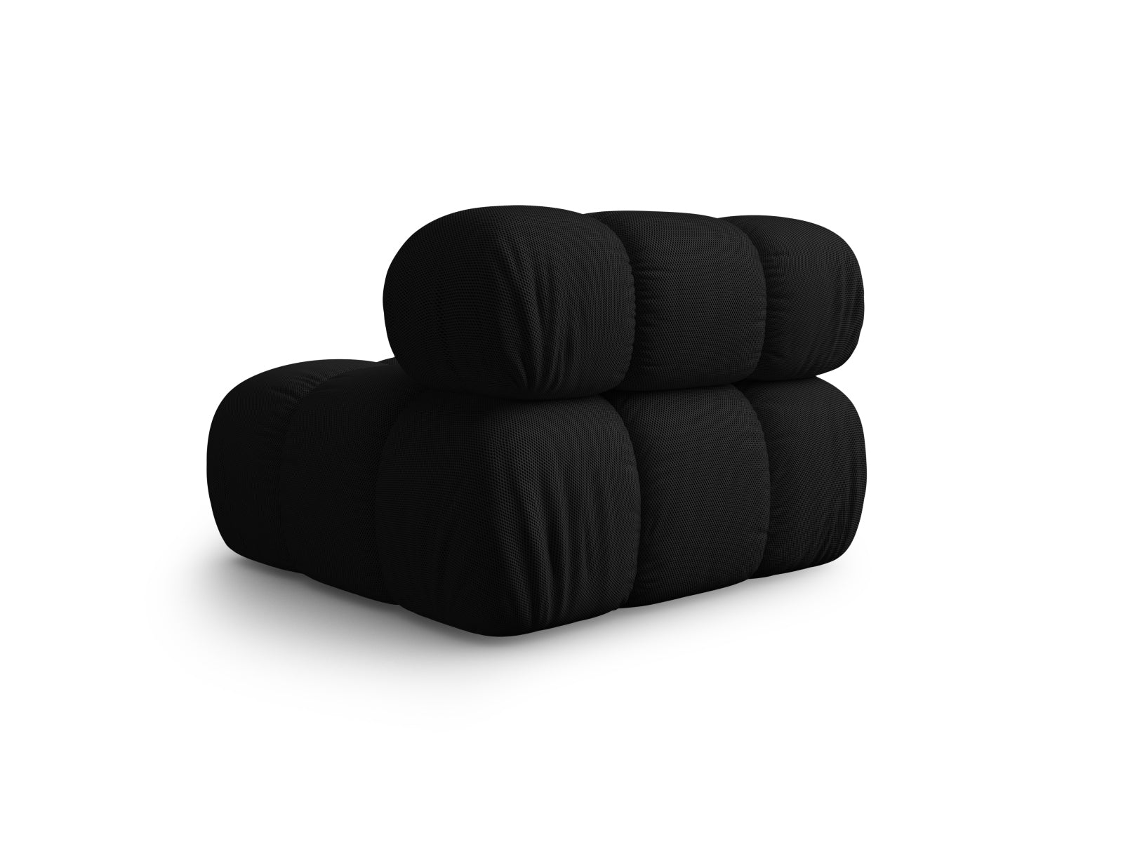 Eleganter Bellis Modul Armless 1 Sitzer in Schwarz von Micadoni, ideal für flexible und moderne Sitzlösungen in jedem Wohnraum.
