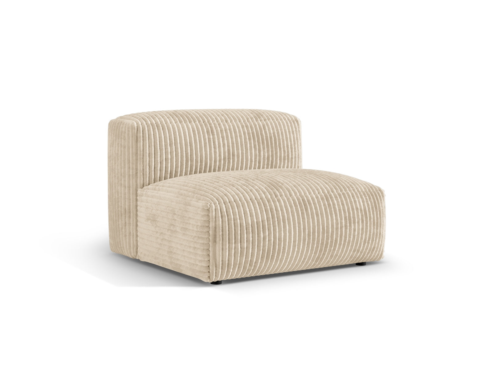 Eleganter Martina Modul Armless 1 Sitzer in sanftem Light Beige-Tilia, ideal für stilvolle Wohnräume und flexible Sitzlösungen.