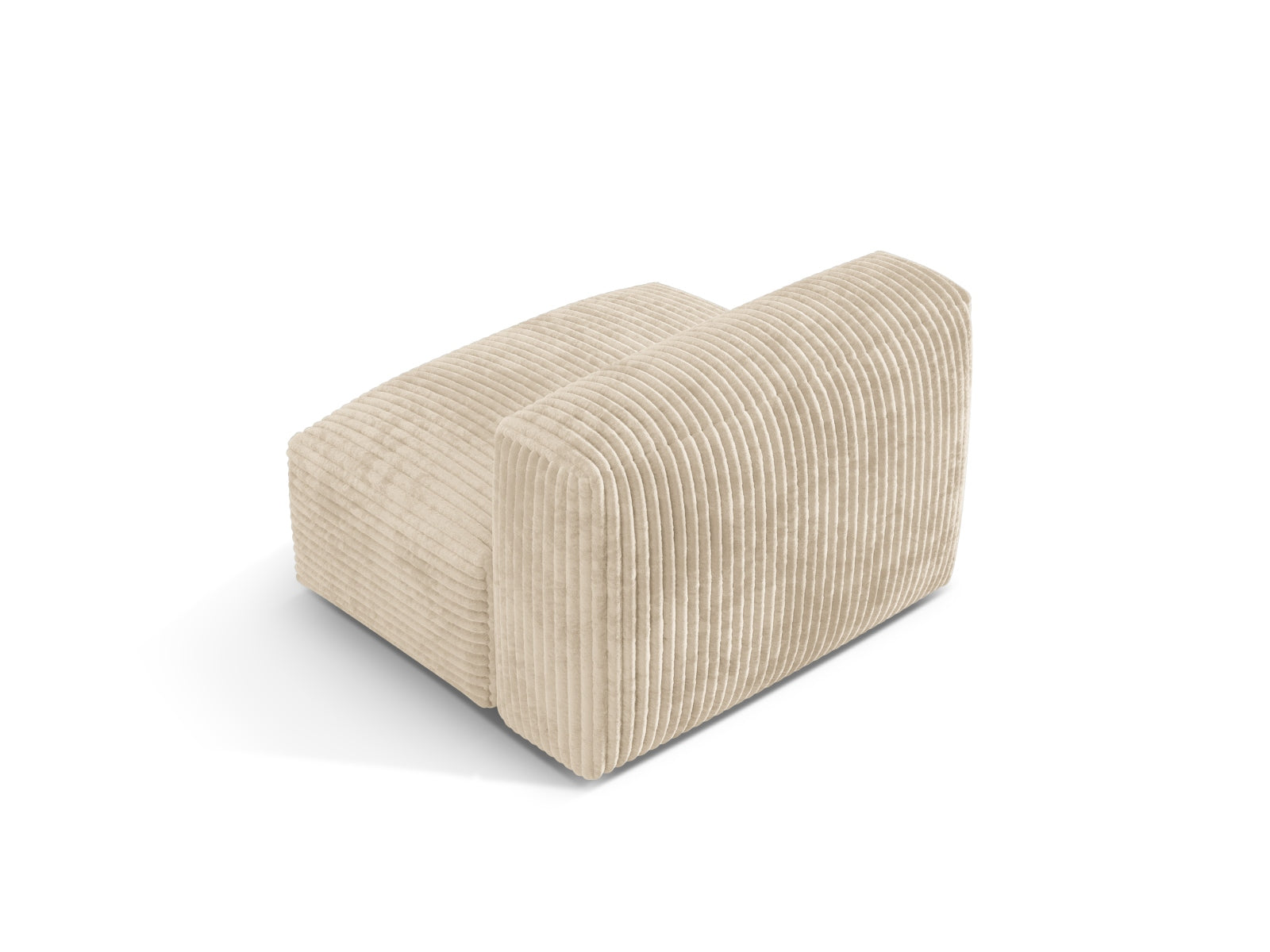Moderner Martina Modul Armless 1 Sitzer in zartem Light Beige-Tilia, perfekt für kreative Raumgestaltungen und komfortable Sitzmöglichkeiten.