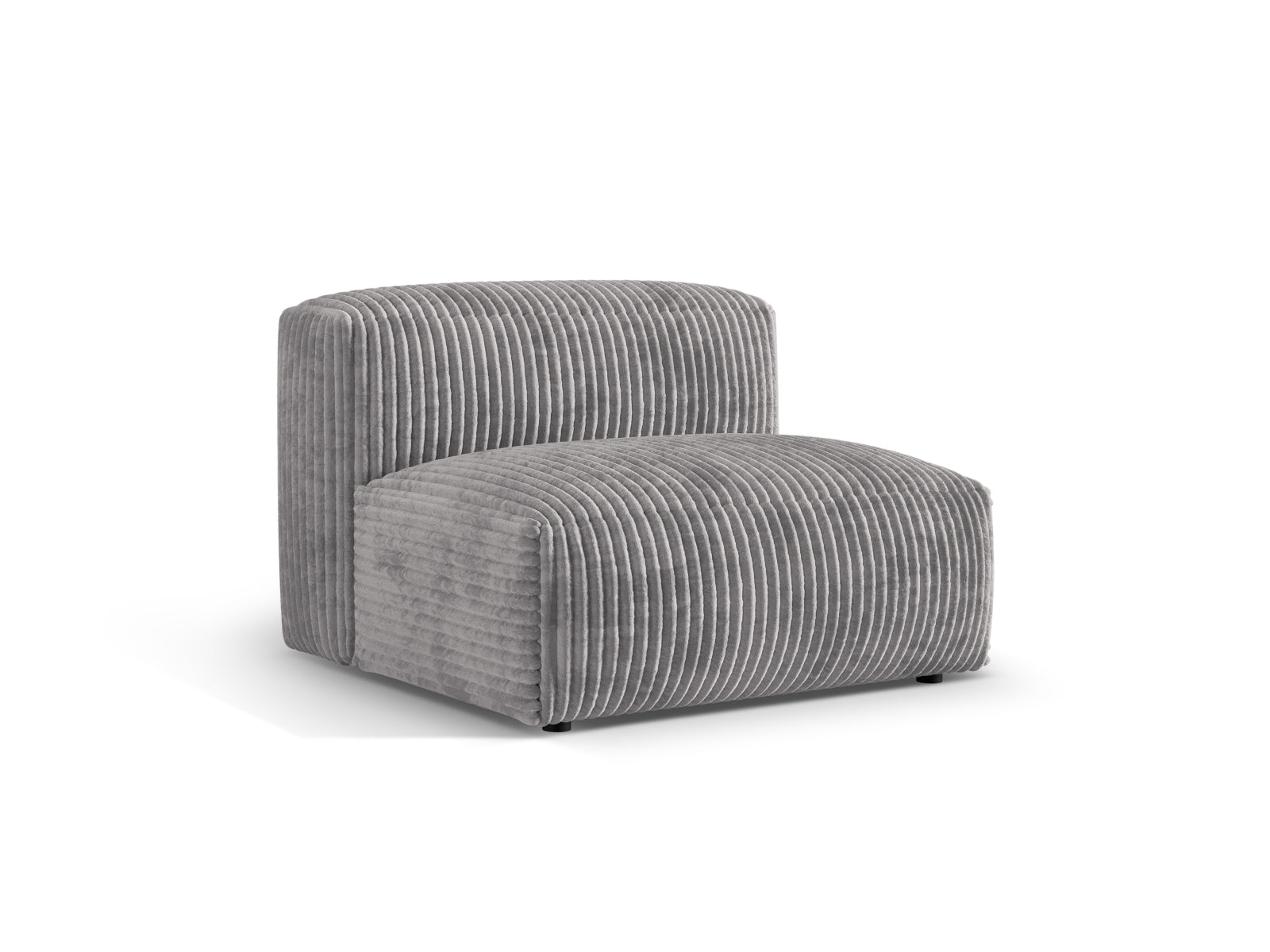 Eleganter Martina Modul Armless 1 Sitzer in hellem Grau, ideal für individuelle Sofa-Kombinationen im modernen Wohnraum.
