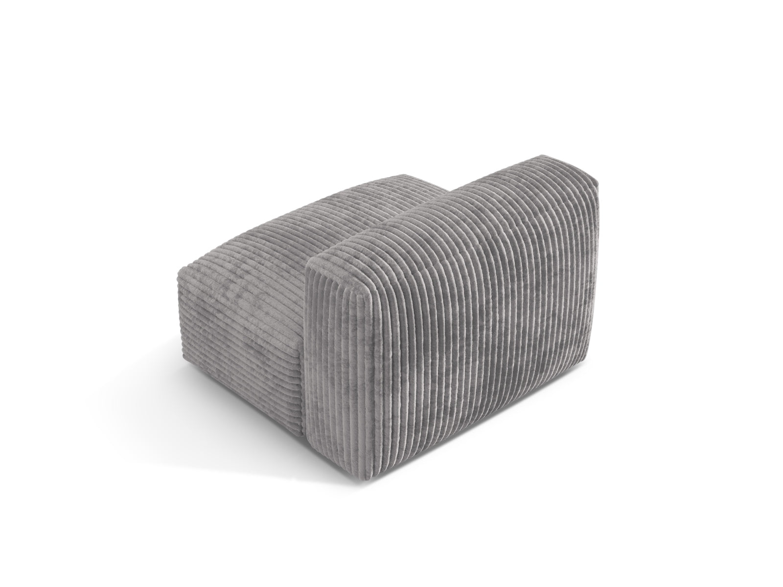 Stylischer Martina Modul Armless 1 Sitzer in sanftem Grau, perfekt für kreative Sofa-Arrangements in zeitgemäßen Interiors.