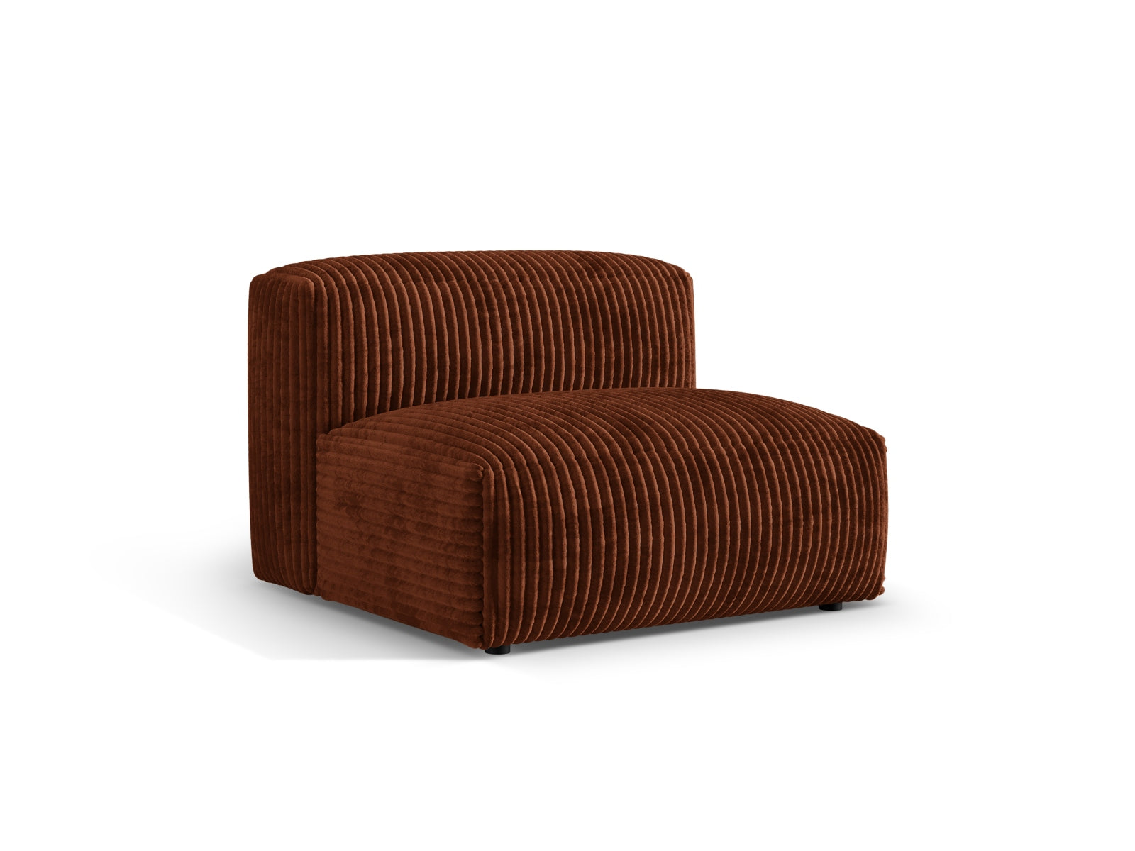 Eleganter Martina Modul Armless 1 Sitzer in warmem Ziegelrot, ideal für individuelle Sofa-Kombinationen im modernen Wohnraum.