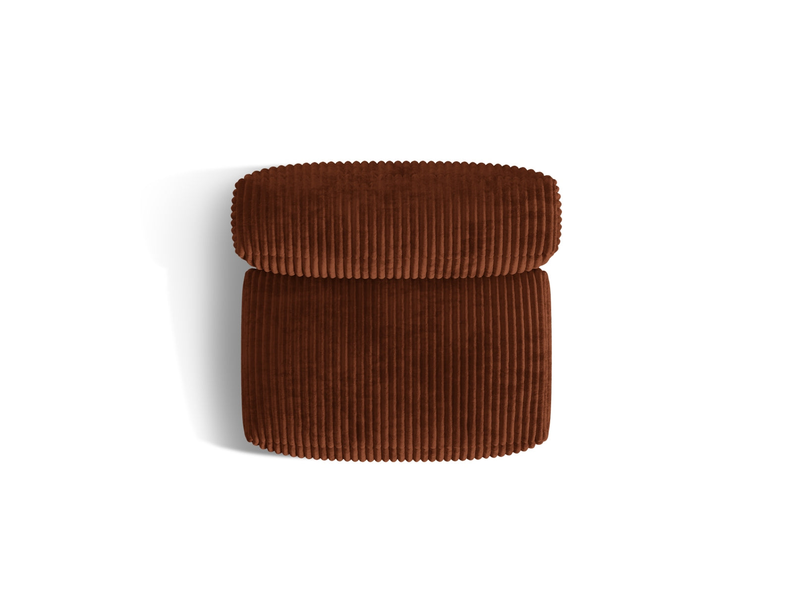 Eleganter Martina Modul Armless 1 Sitzer in warmem Ziegelrot, ideal für moderne Wohnkonzepte und flexible Sitzlösungen.