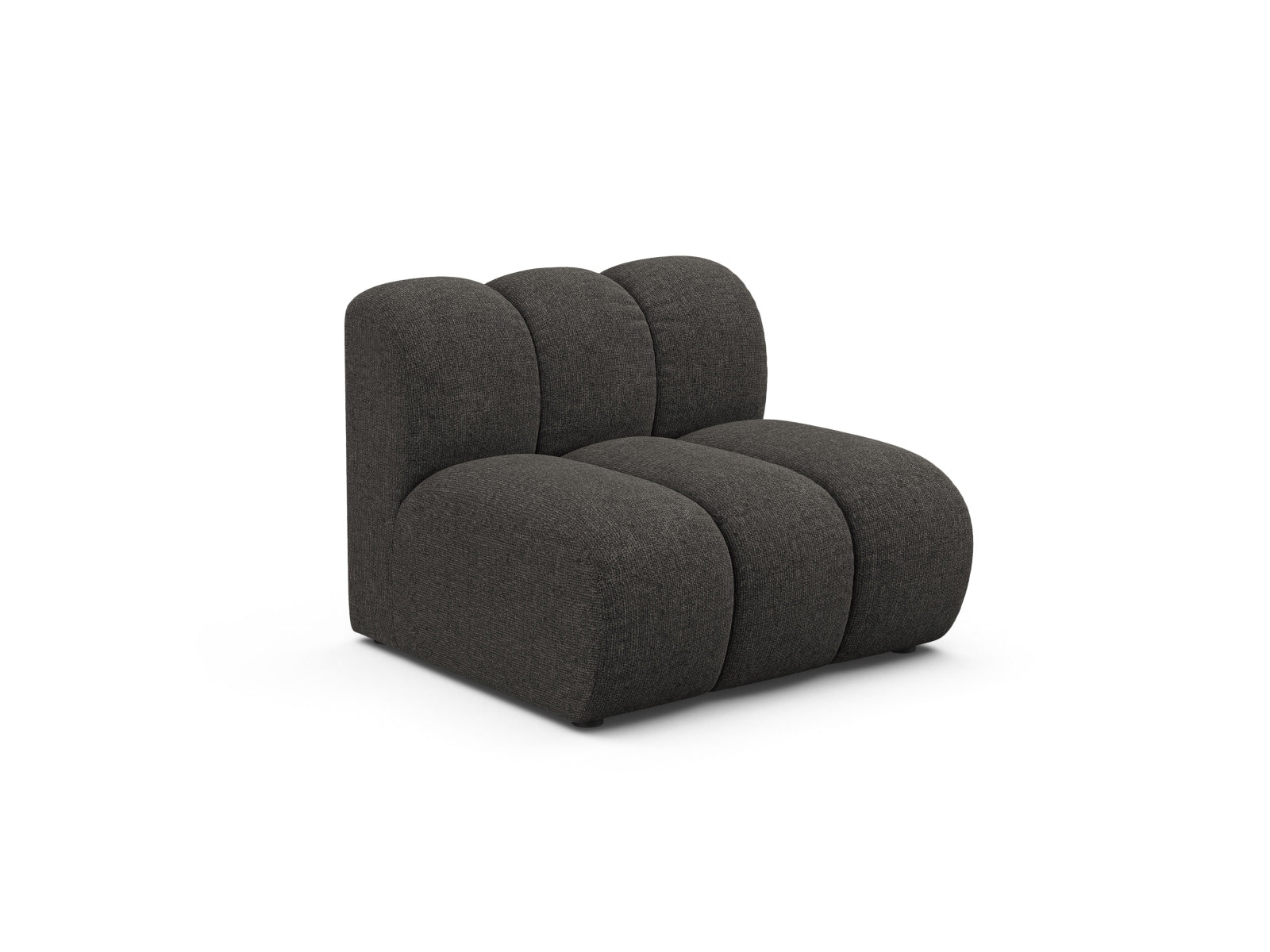Eleganter Lupine Modul Armless 1 Sitzer in Dunkelgrau, ideal für individuelles Sofa-Design, erhältlich bei KAQTU Design AG.