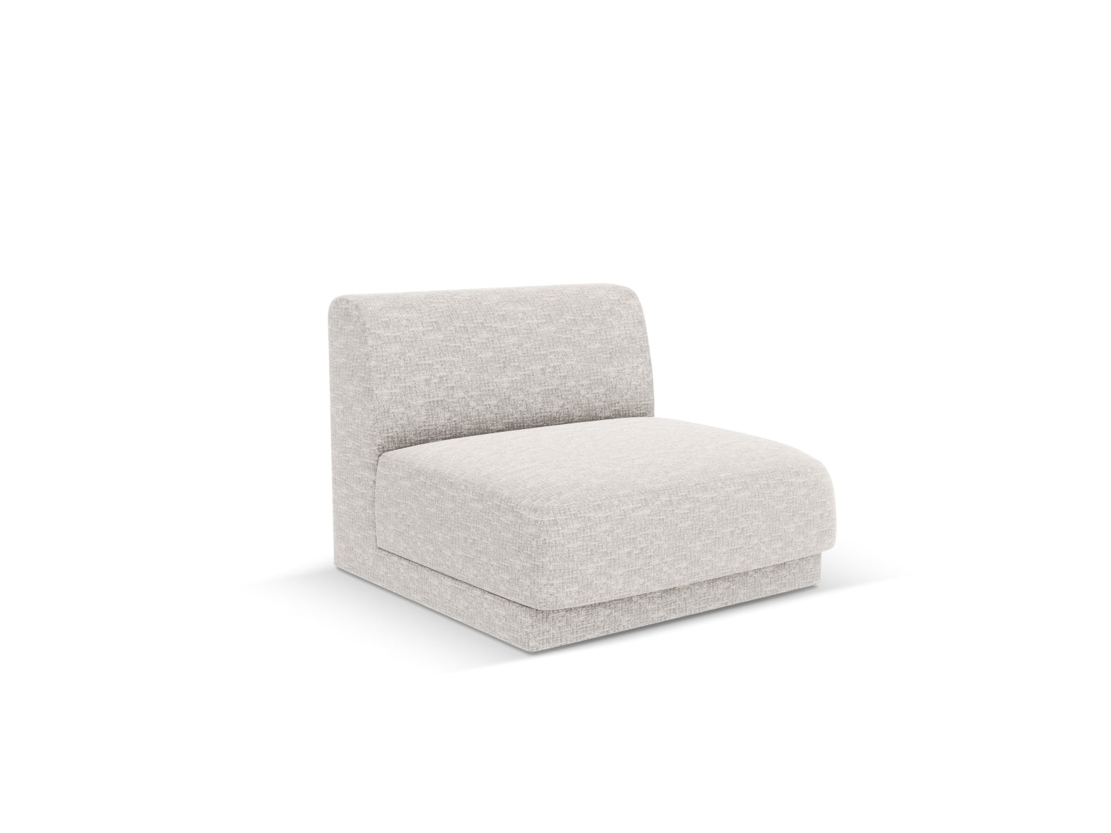 Eleganter Miley Modul Armless 1 Sitzer in stilvollem Silver-Eden, ideal für moderne Wohnräume und vielseitige Sofa-Kombinationen.