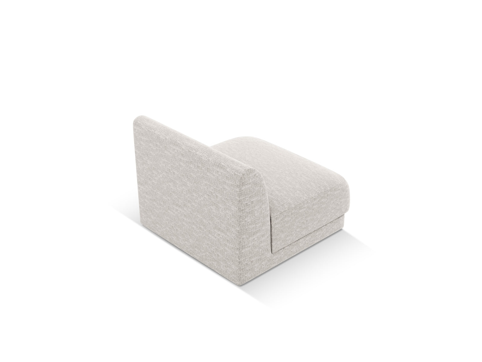 Stylischer Miley Modul Armless 1 Sitzer in edlem Silver-Eden, perfekt für kreative Raumgestaltungen und individuelle Sofalösungen.