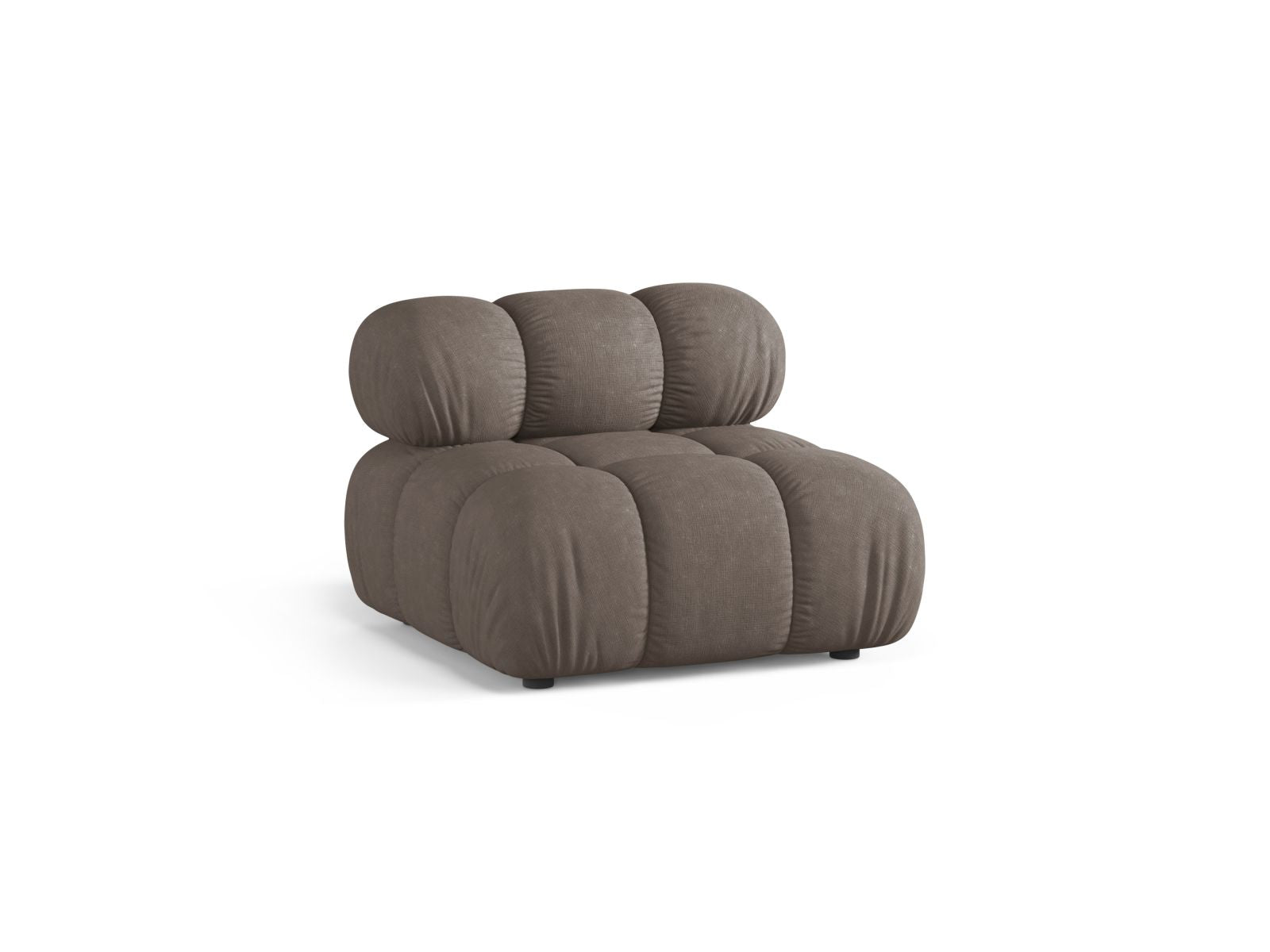 Elegantes 1-Sitzer Modul ohne Armlehnen Bellis in Cappuccino-Liberty, ideal für individuelle Sofa-Kombinationen.