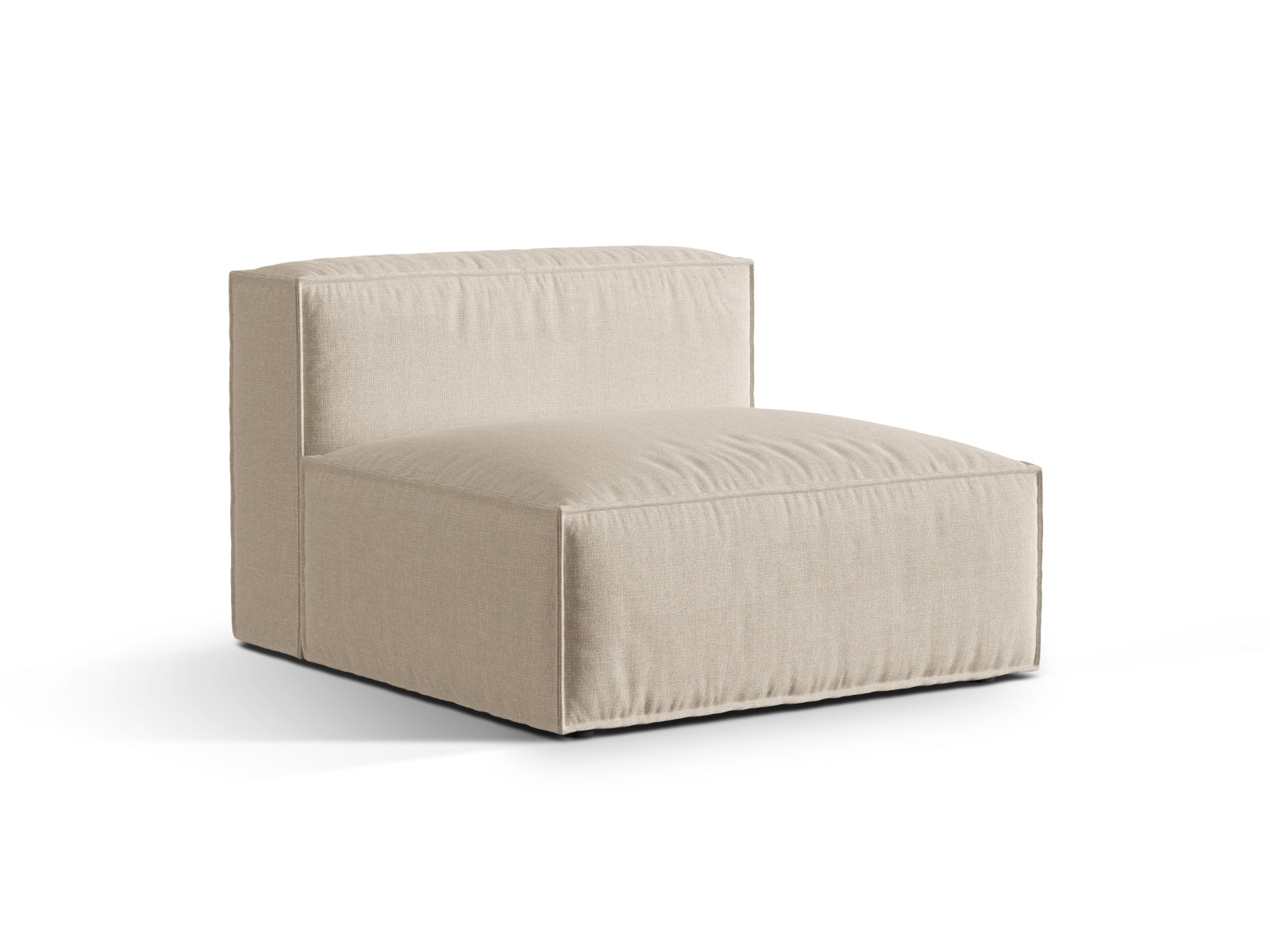 Beige 1-Sitzer Modul Armless Nuria von Micadoni, stilvolles und modernes Design für individuelle Wohnräume, ideal für Kombinationen.