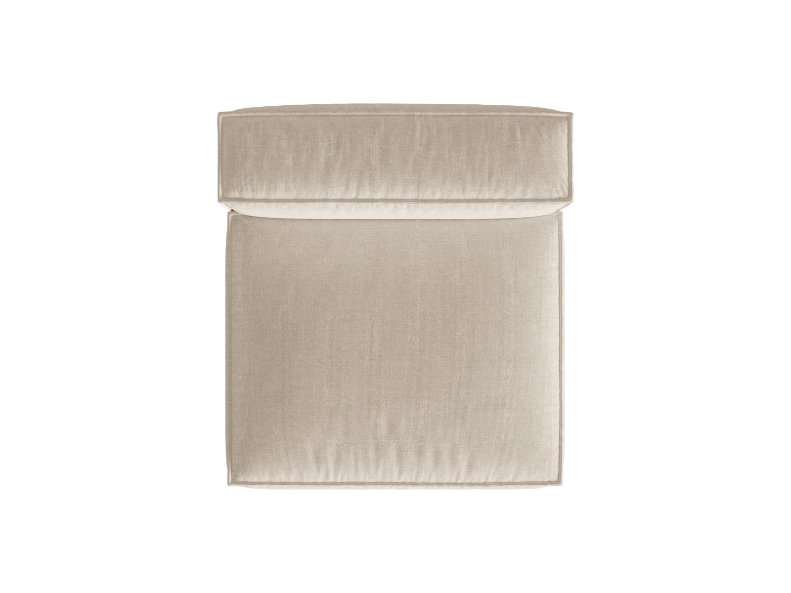 Beige 1-Sitzer Modul ohne Armlehnen Nuria von Micadoni, perfekt für moderne, flexible Wohnräume und elegantes Design.