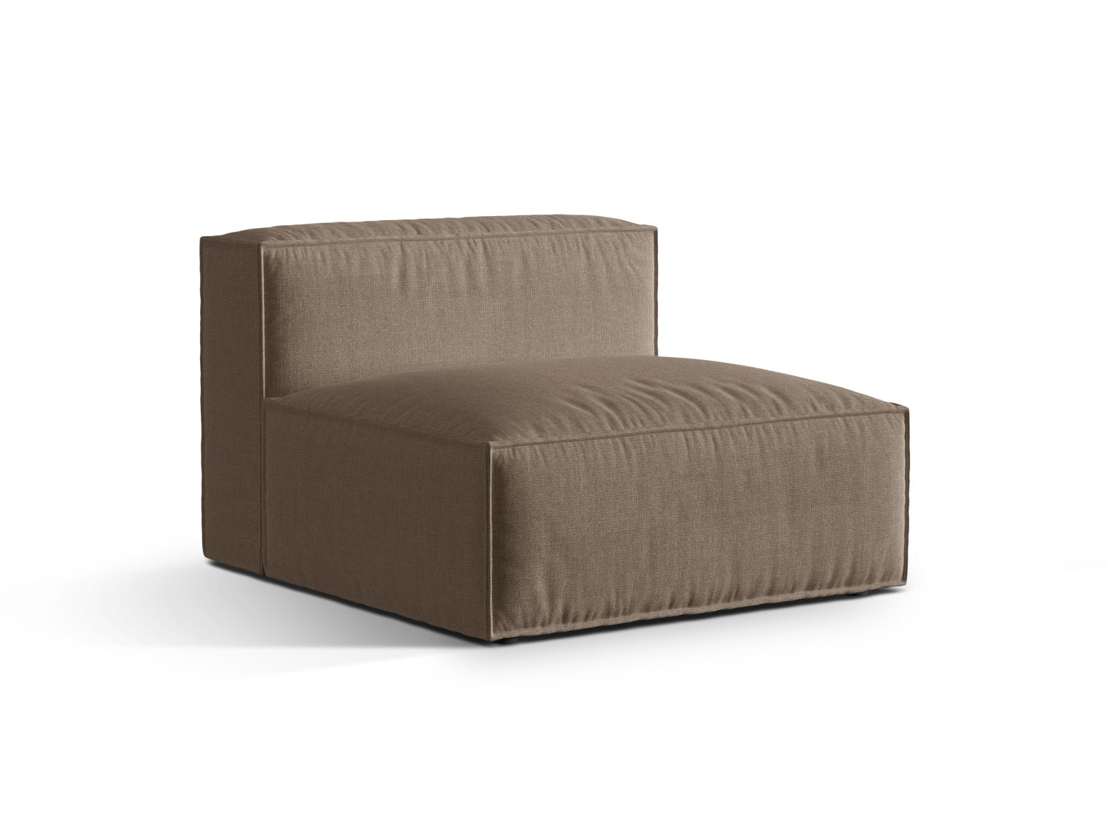 Elegantes 1-Sitzer Modul Armless Nuria in stilvollem Cappuccino-Liberty, ideal für moderne Wohnräume und flexible Sofa-Gestaltung.