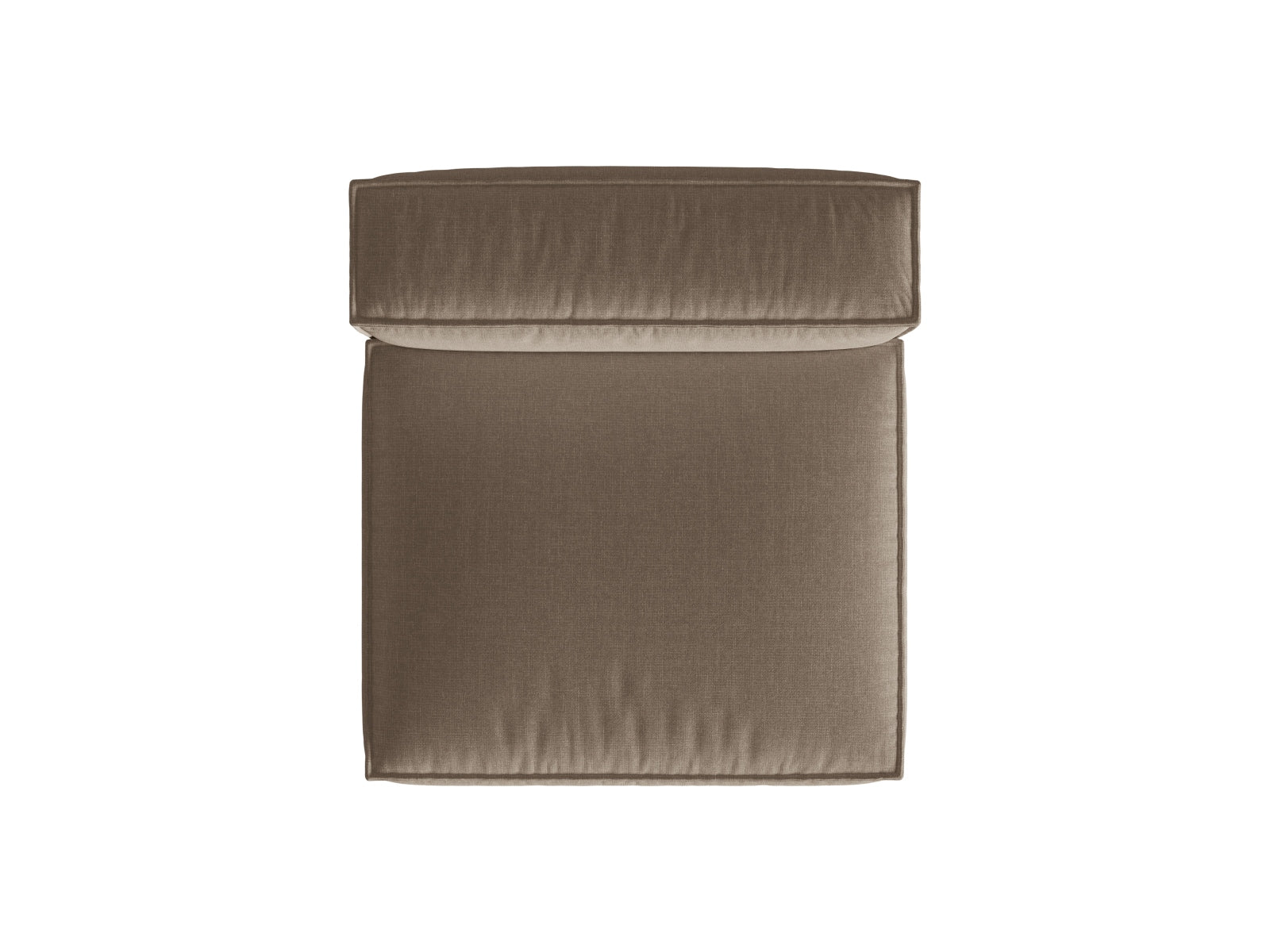 Schlichtes 1-Sitzer Modul Armless Nuria in edlem Cappuccino-Liberty, perfekt für kreative Raumlösungen und zeitgemäße Einrichtung.