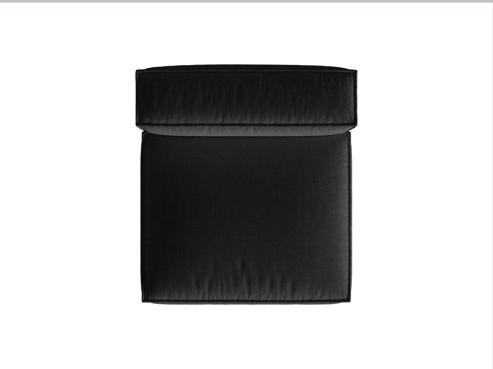 Stylisches, freistehendes 1-Sitzer-Modul in edlem Schwarz aus der Nuria-Serie von Micadoni, perfekt für zeitgemäße Einrichtungsideen.