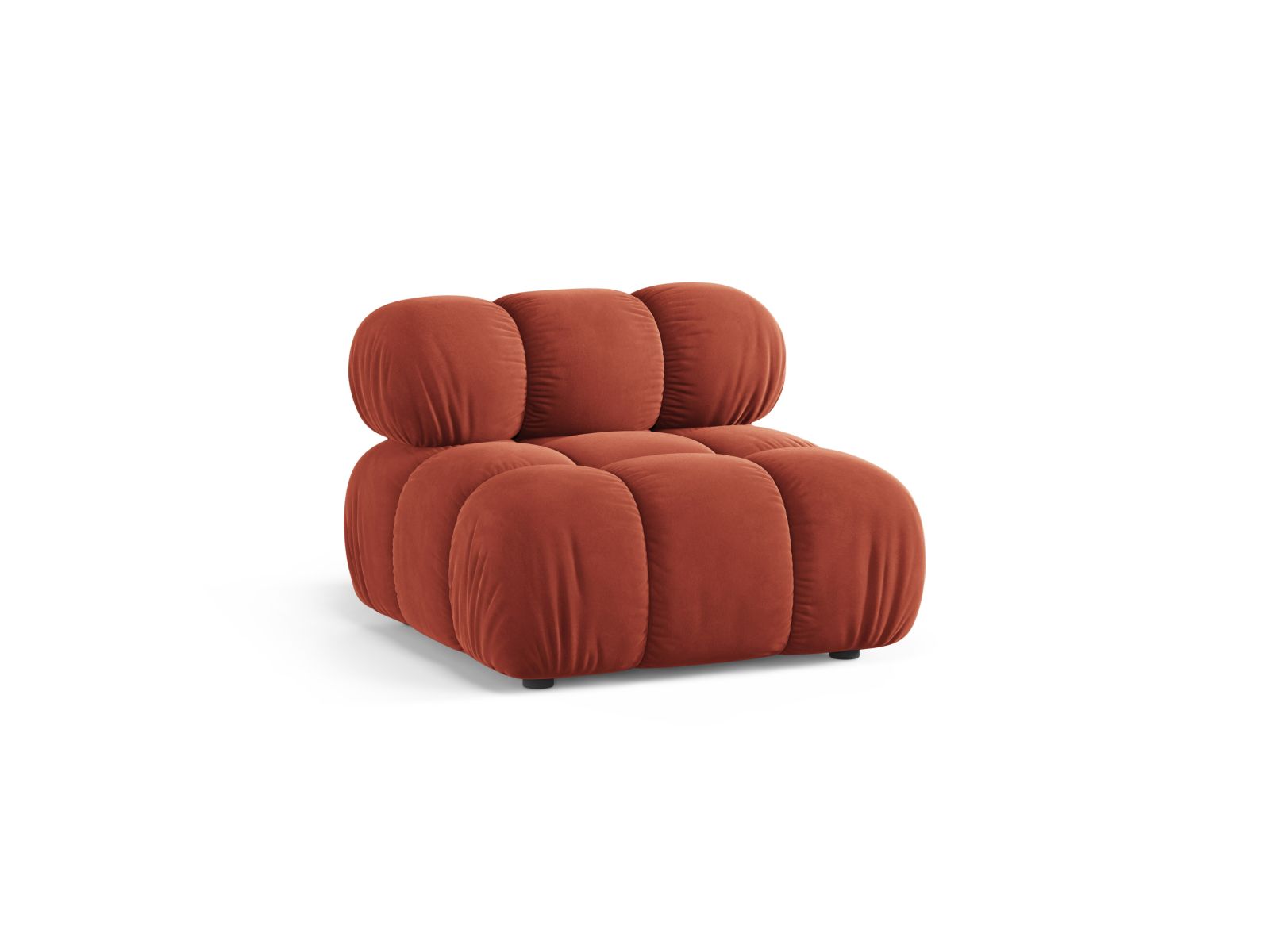 Elegantes 1-Sitzer Modul ohne Armlehnen Bellis in Coral-Venus, ideal für individuelle Sofa-Kombinationen im modernen Wohnraum.