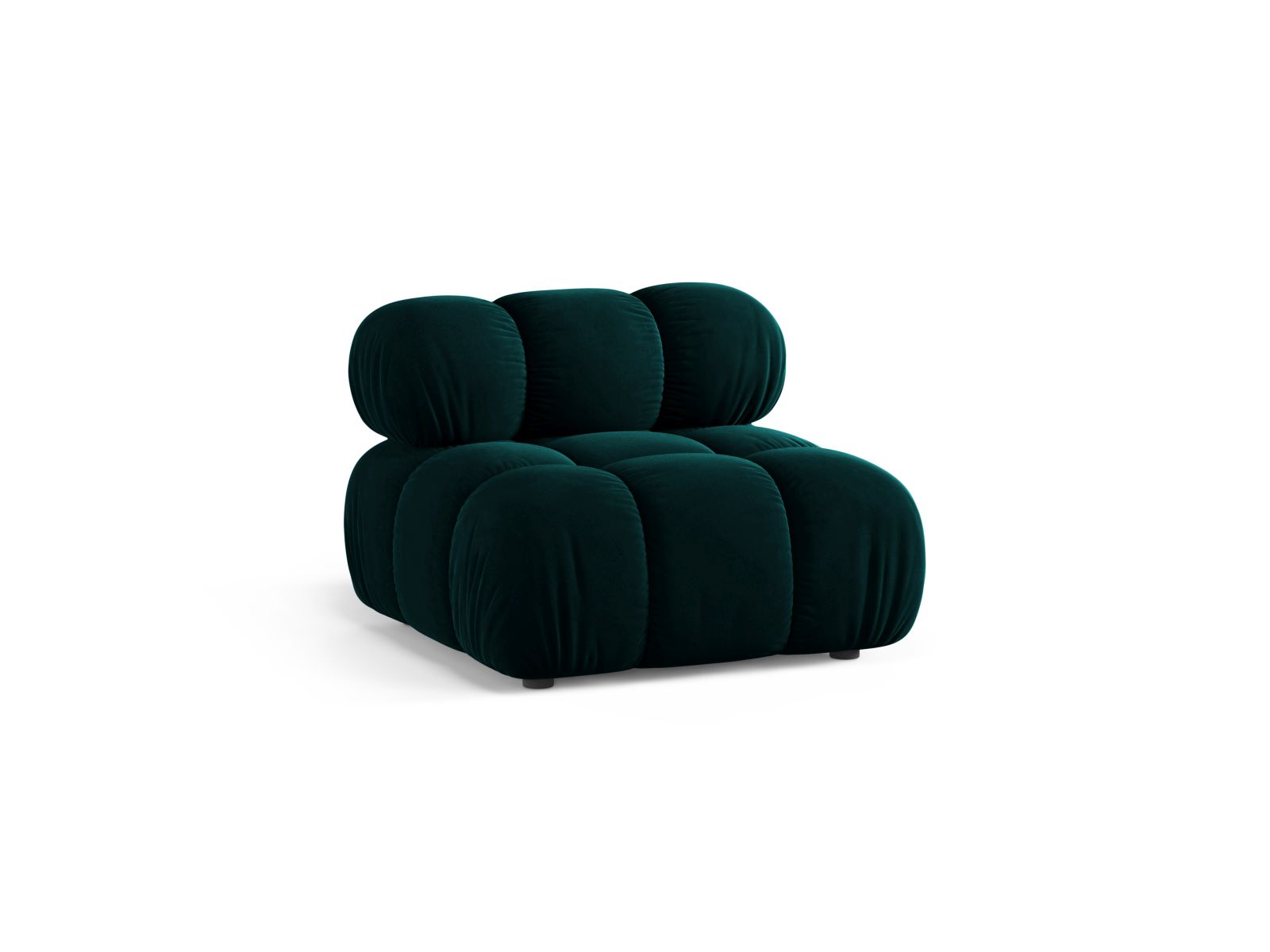Elegantes 1-Sitzer Modul ohne Armlehnen in tiefem Petrol, ideal für individuelle Sofa-Kombinationen von Micadoni.