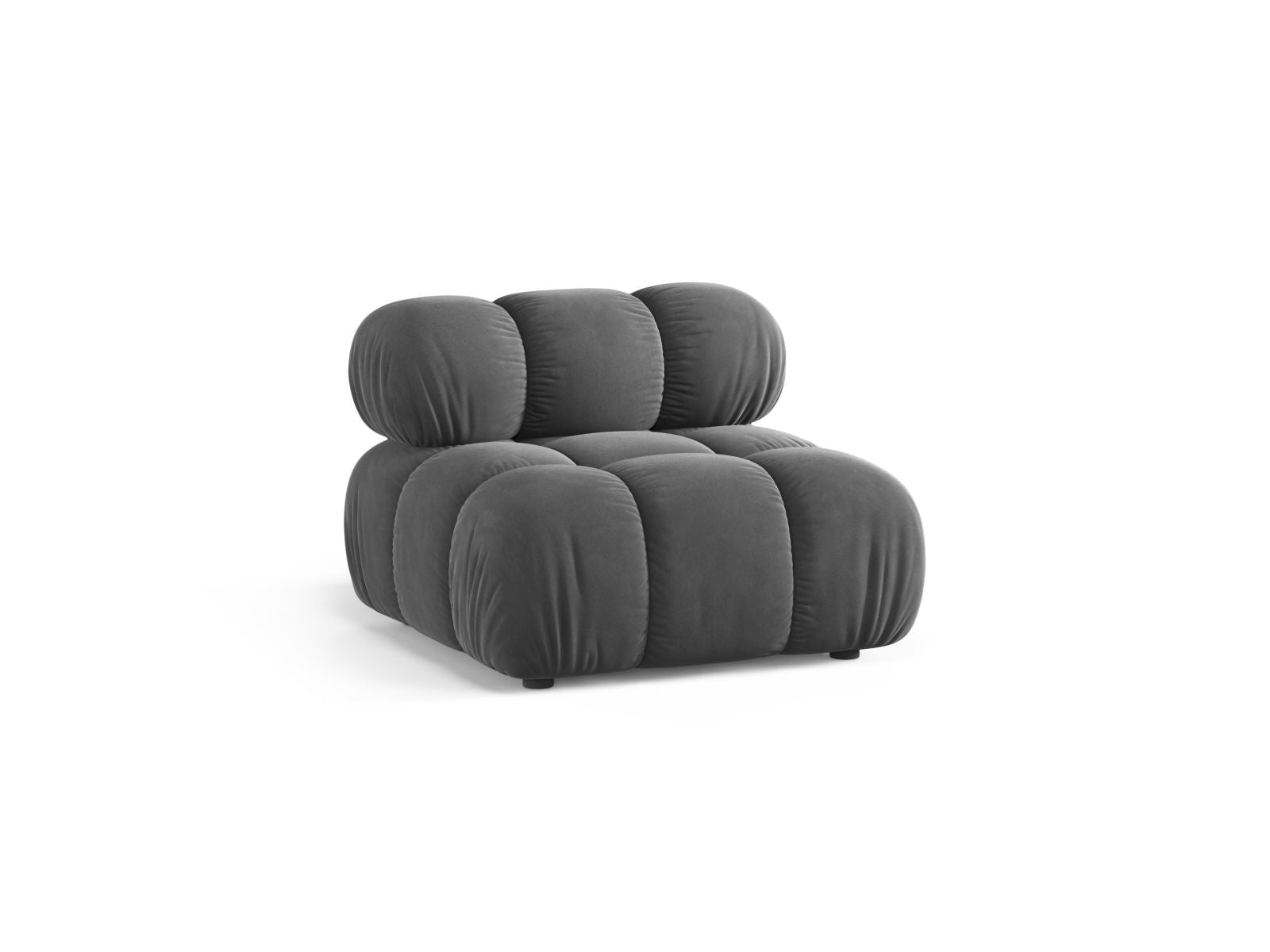 Elegantes 1-Sitzer Modul ohne Armlehnen in hellem Grau, ideal für individuelle Sofa-Kombinationen im modernen Wohnraum.