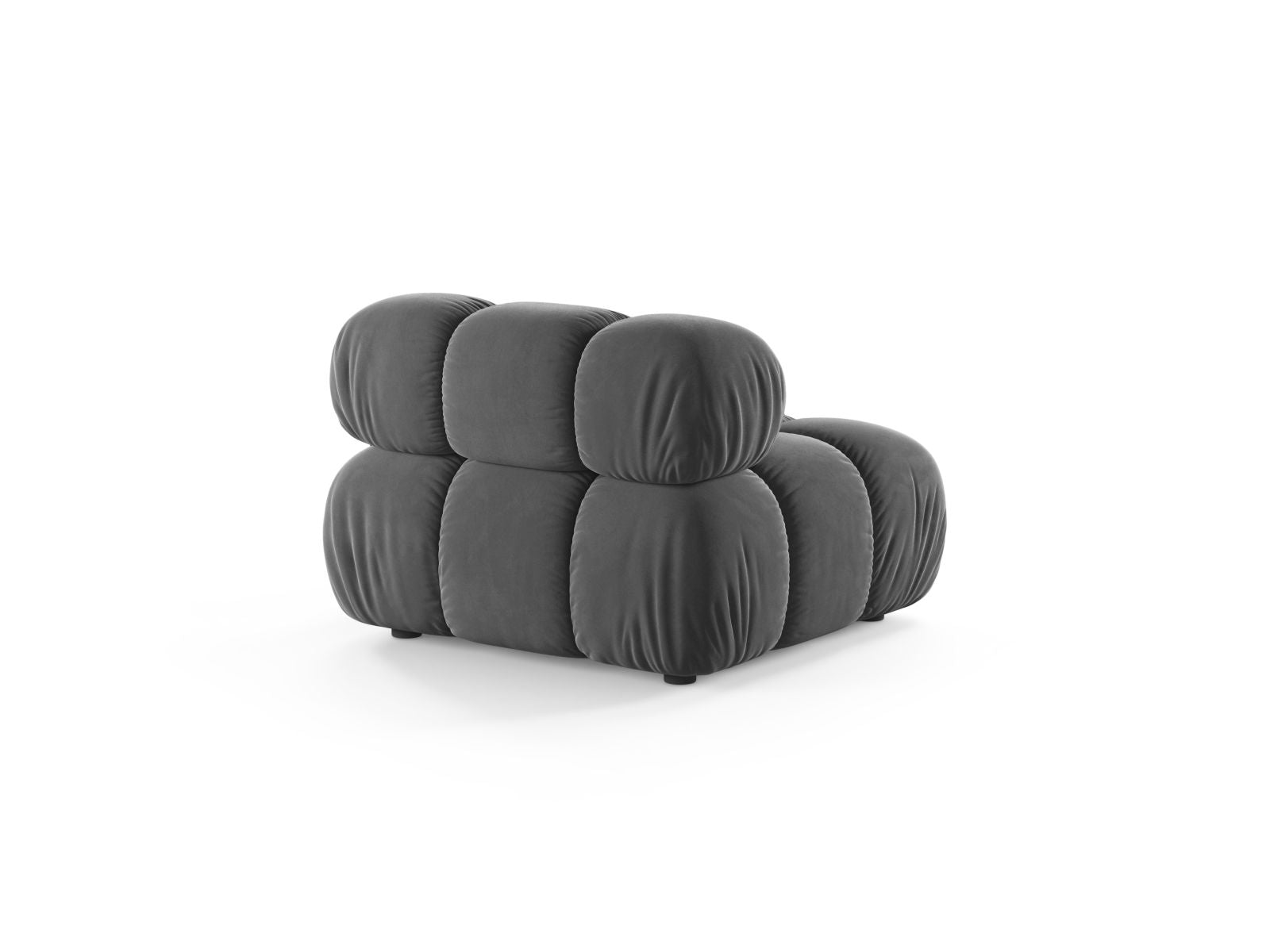 Elegantes, armfreies 1-Sitzer Sofa-Modul in dezentem Grau, ideal für moderne und anpassbare Wohnkonzepte.