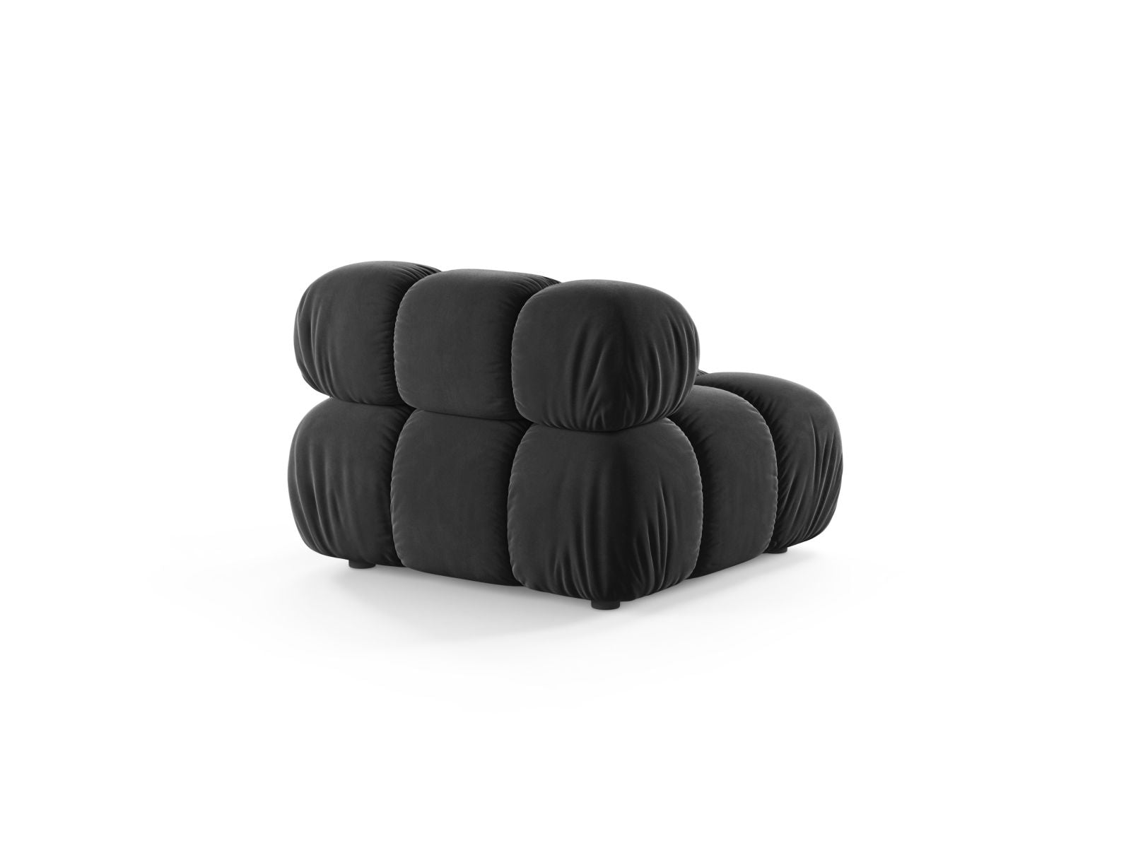 Elegantes 1-Sitzer Modul ohne Armlehnen in stilvollem Grau, ideal für individuelle Sofa-Layouts und moderne Wohnstile.