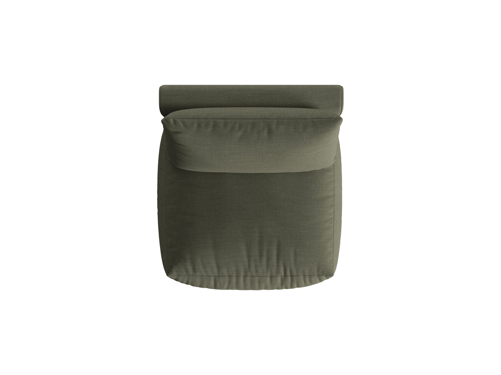 Eleganter Chris Modul Armless 1 Sitzer in sanftem Blau, ideal für moderne Wohnkonzepte. Teil des anpassbaren Sofasystems von Micadoni.