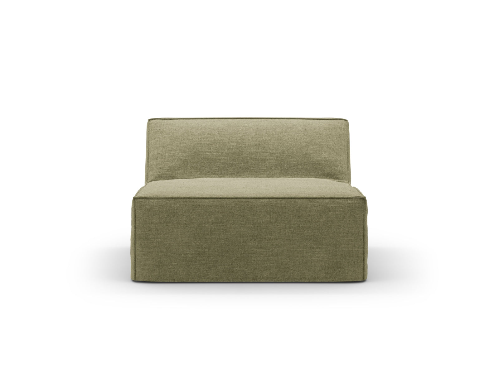 Eleganter Jodie Modul Armless 1 Sitzer in sanftem Hellgrün, ideal für moderne Wohnräume und vielseitige Sofa-Kombinationen.