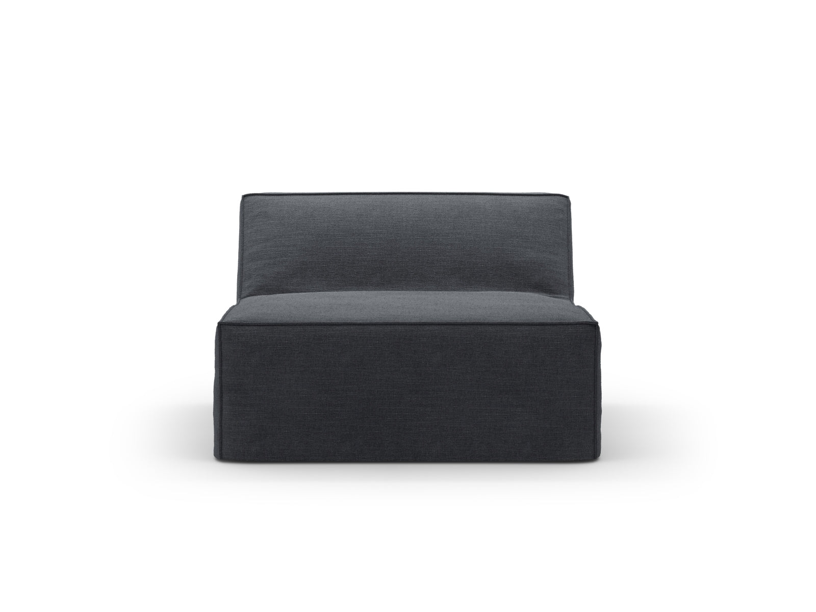 Eleganter Jodie Modul Armless 1 Sitzer in stilvollem Grau und Blau, ideal für moderne Wohnräume und vielseitige Sofa-Kombinationen.