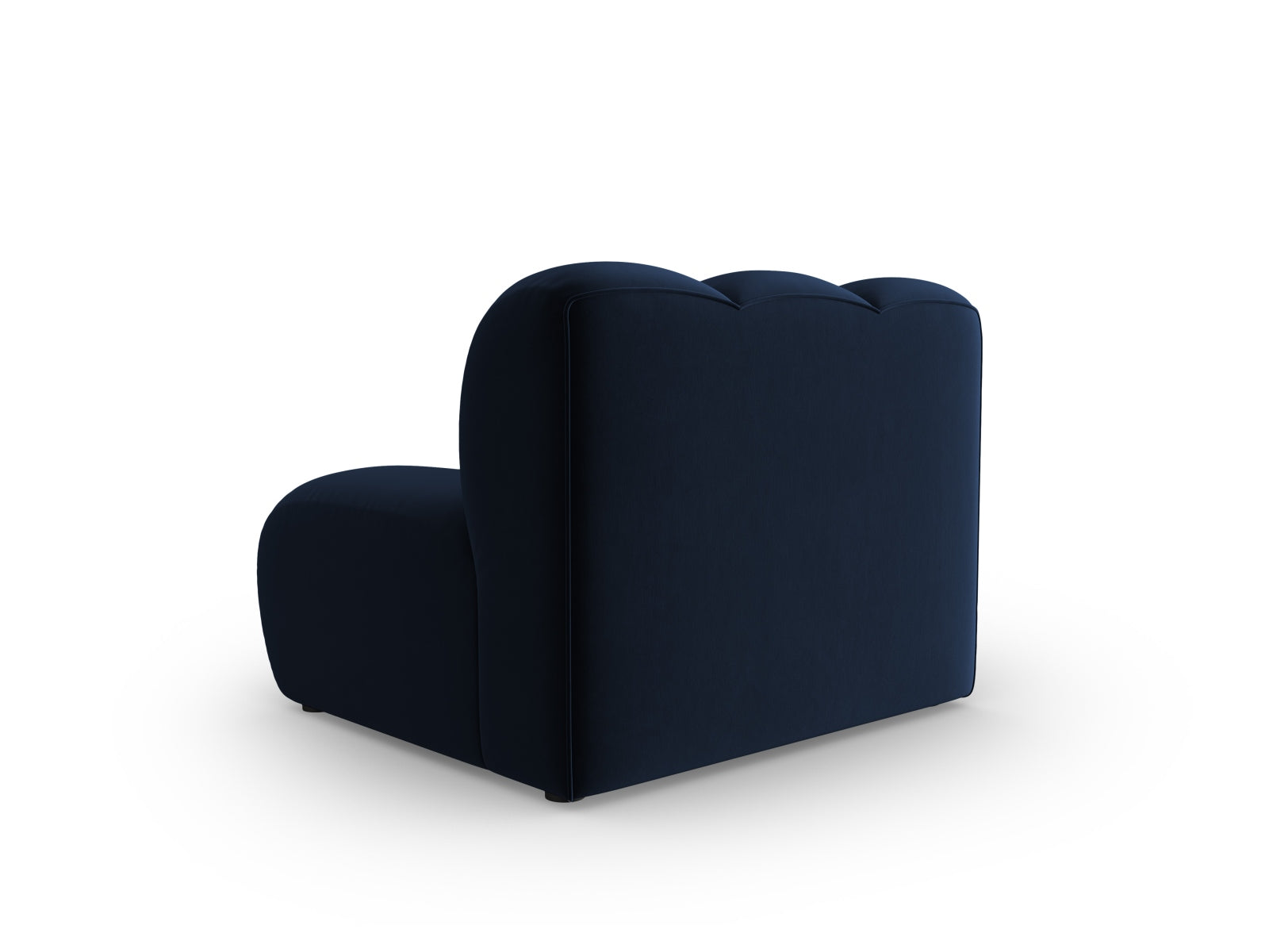 Modularer Lupine Velour 1 Sitzer ohne Armlehnen in Royal Blue, perfekt für moderne Wohnkonzepte und vielseitige Raumgestaltungen.