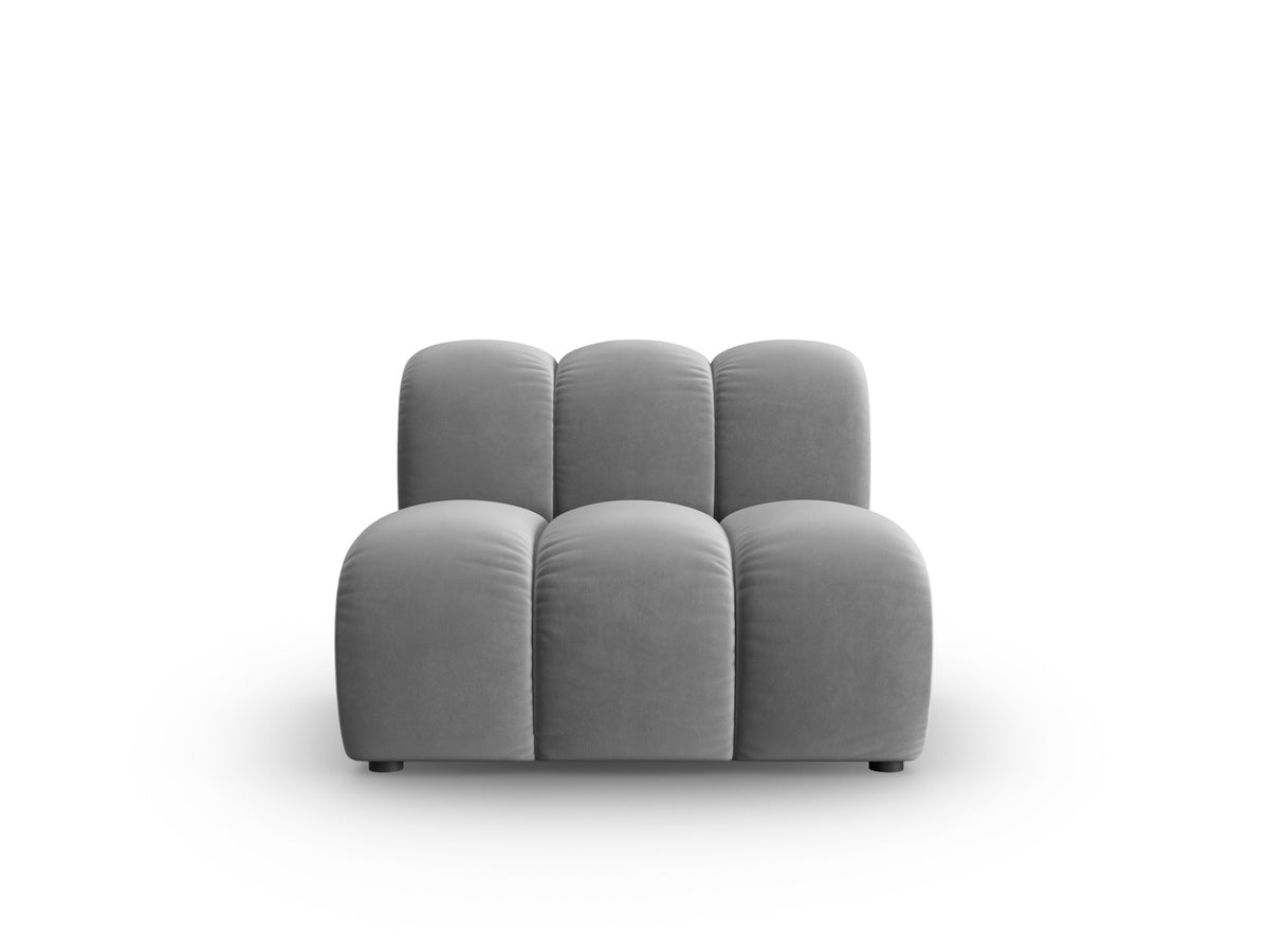 Lupine Velour Modul Armless 1 Sitzer in Grey-Salvador präsentiert im Onlineshop von KAQTU Design AG. Modulares Sofa ist von Micadoni