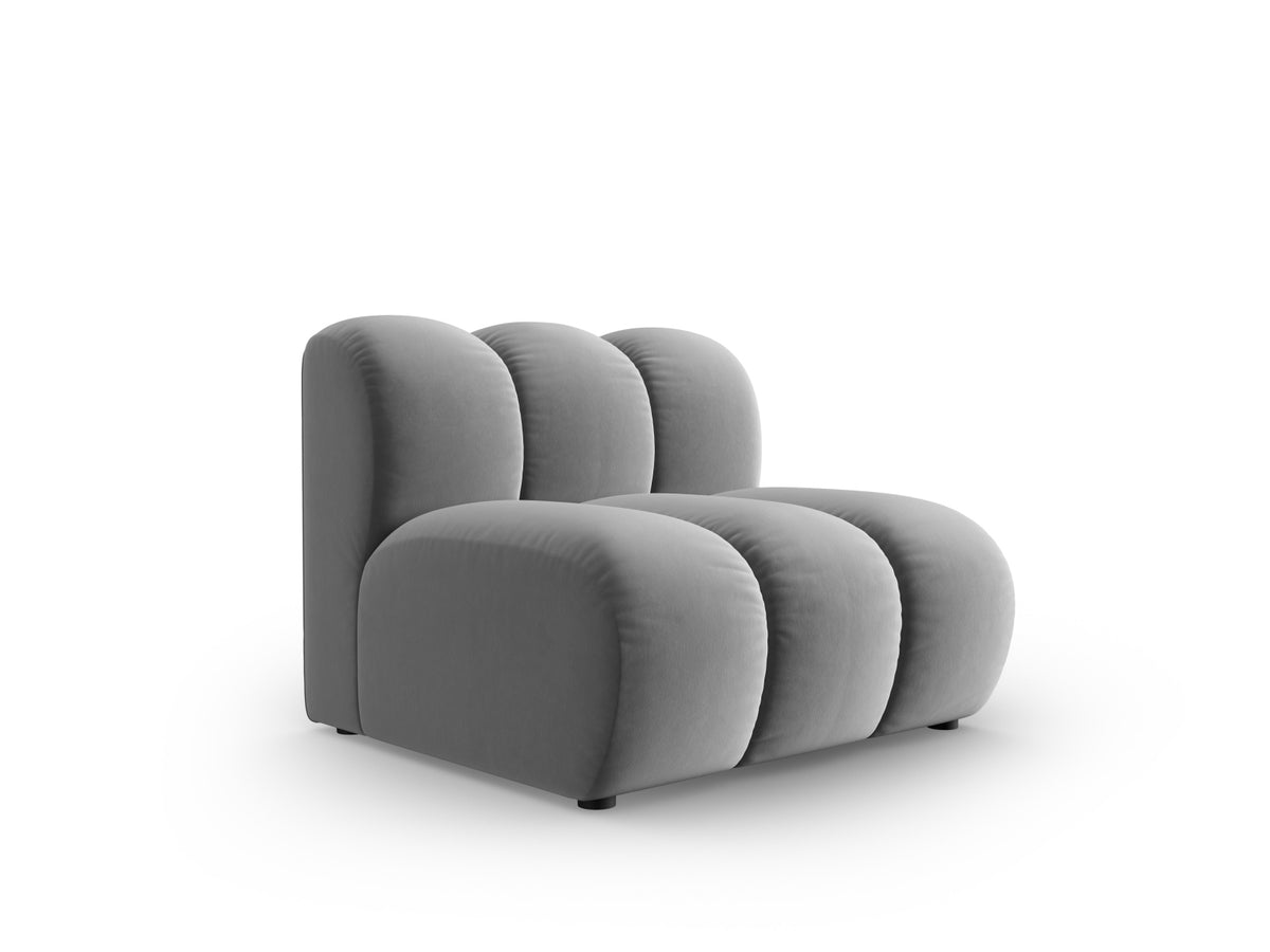 Lupine Velour Modul Armless 1 Sitzer in Grey-Salvador präsentiert im Onlineshop von KAQTU Design AG. Modulares Sofa ist von Micadoni