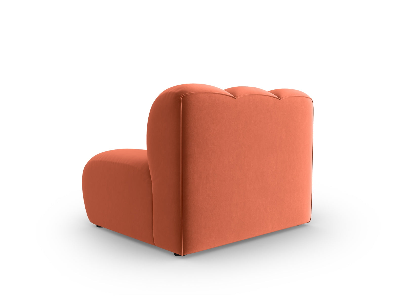 Modularer Lupine Velour 1-Sitzer ohne Armlehnen in Coral-Salvador, perfekt für moderne Wohnkonzepte und individuelle Raumgestaltungen.