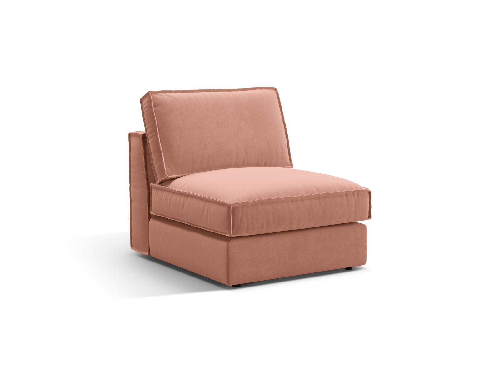 Stylisches 1-Sitzer Modul ohne Armlehnen in Pink-Salvador, ideal für individuelle Sofa-Kombinationen im modernen Wohnraum.