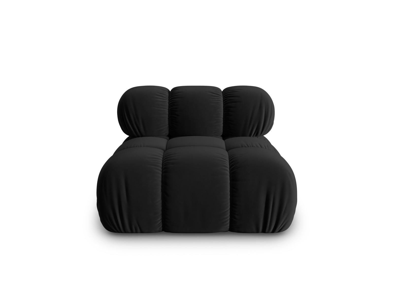 Bellis Velour Modul Armless 1 Sitzer in Black-Bluvel präsentiert im Onlineshop von KAQTU Design AG. Modulares Sofa ist von Micadoni
