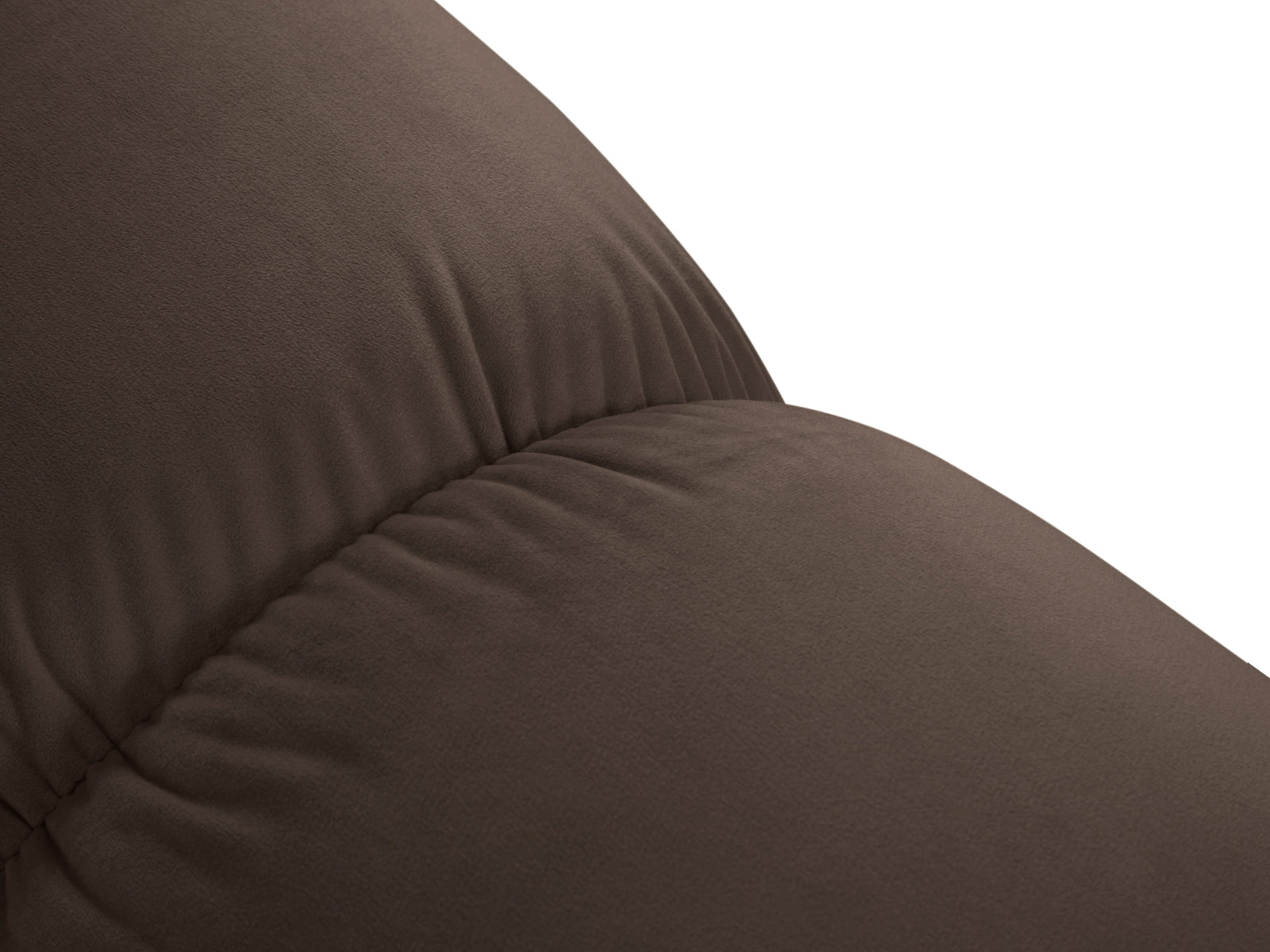 Eleganter Bellis Velour Modul Armless 1 Sitzer in sanftem Braun, ideal für kreative Raumgestaltungen und vielseitige Nutzungsmöglichkeiten.