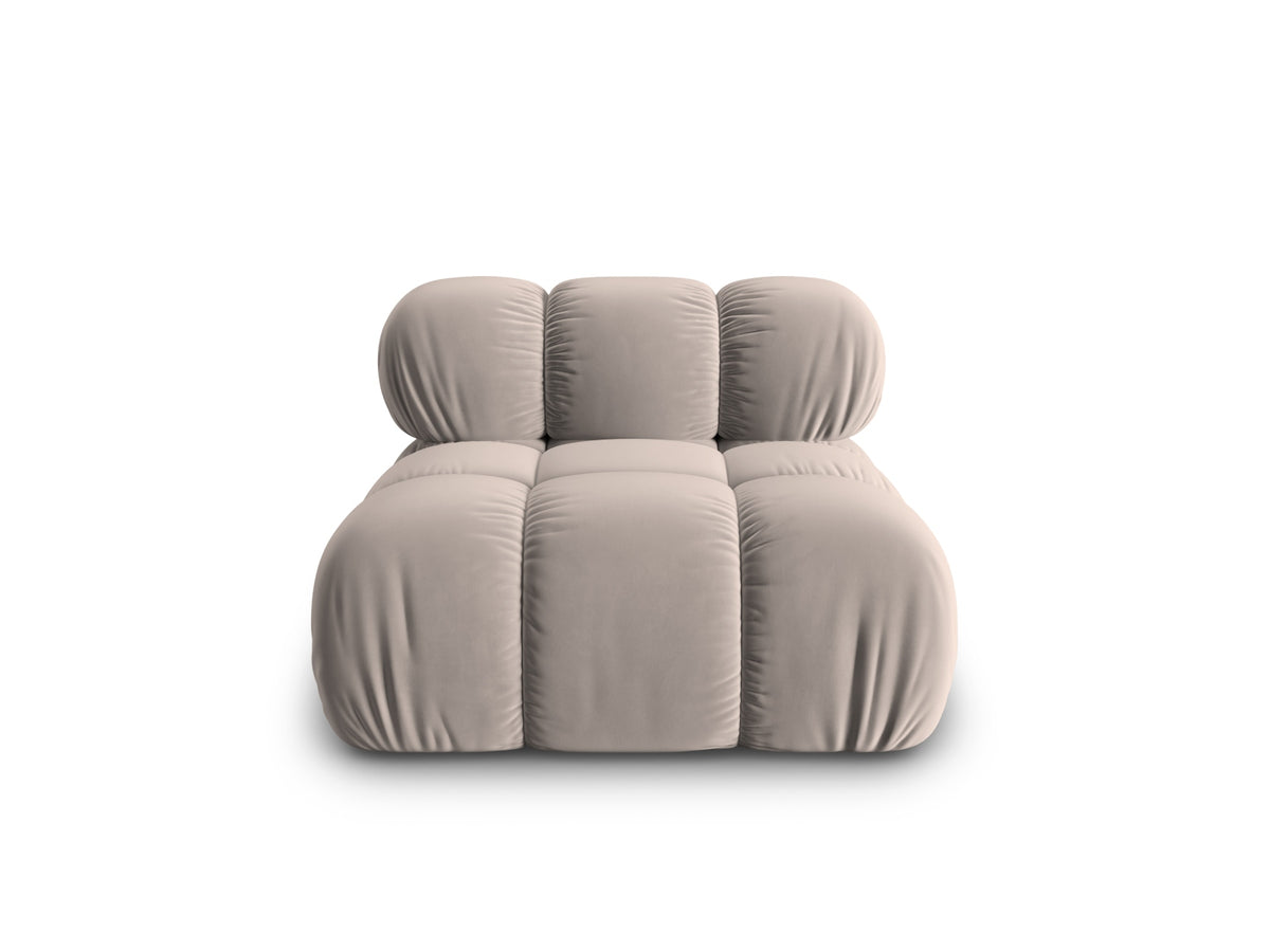 Bellis Velour Modul Armless 1 Sitzer in Cappuccino-Bluvel präsentiert im Onlineshop von KAQTU Design AG. Modulares Sofa ist von Micadoni