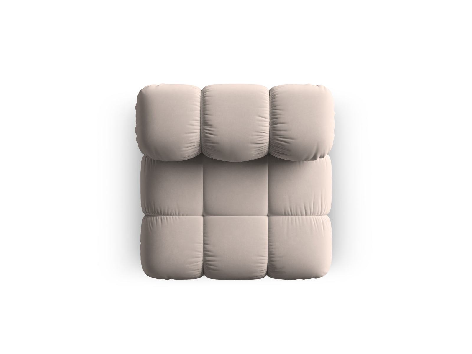 Eleganter Bellis Velour Modul Armless 1 Sitzer in warmem Cappuccino, ideal für moderne Wohnkonzepte und entspannende Sitzgelegenheiten.