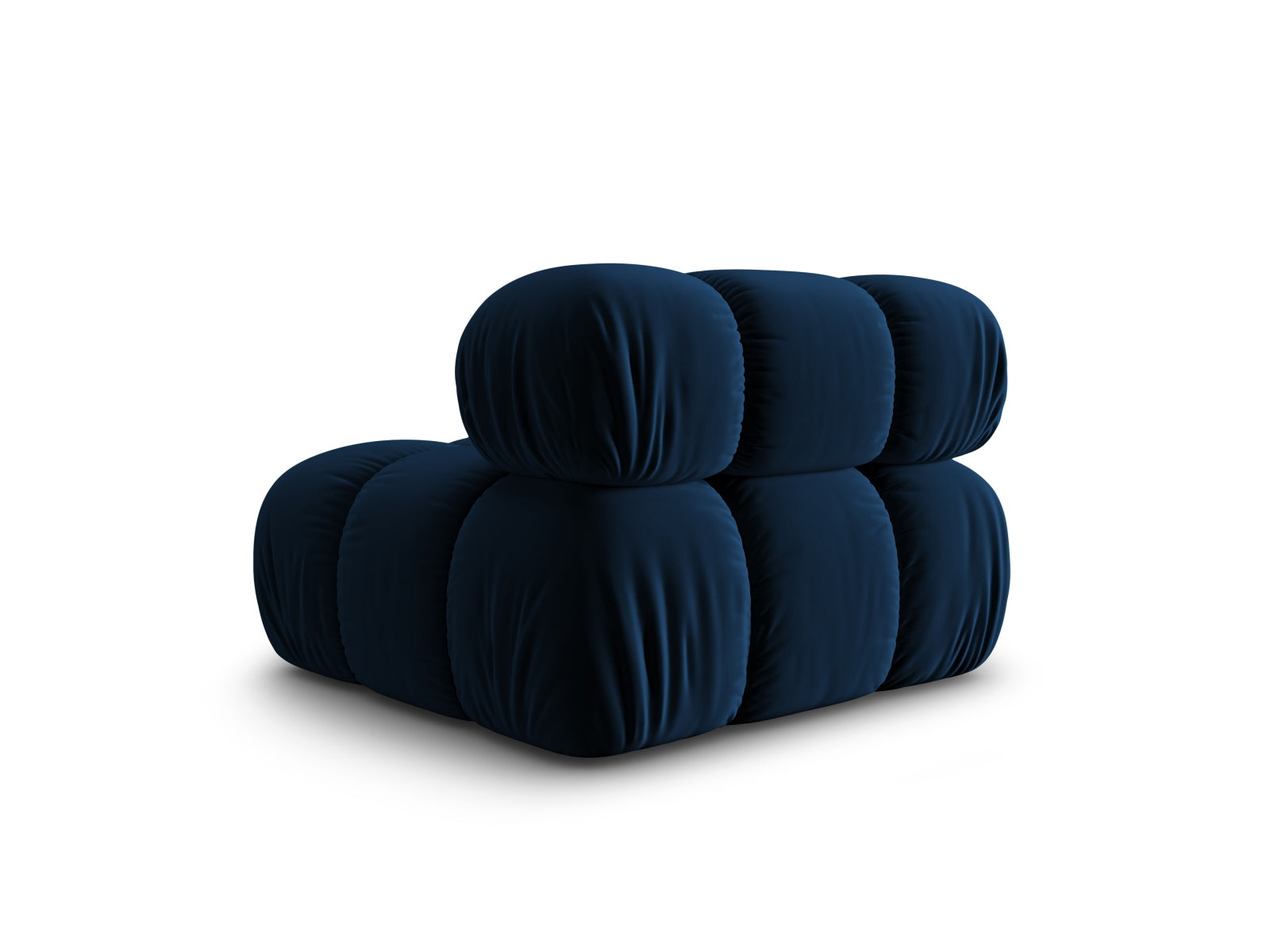 Stylischer Bellis Velour Modul Armless 1 Sitzer in Royal Blue, perfekt für moderne Wohnräume und vielseitige Einrichtungsideen.