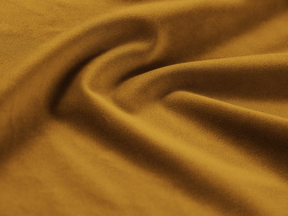 Armloses Sofamodul Jennifer von Micadoni in leichtem Beige, Chenillestoff mit 3D-Struktur, schwarze Kunststoffbeine, Frontalansicht.