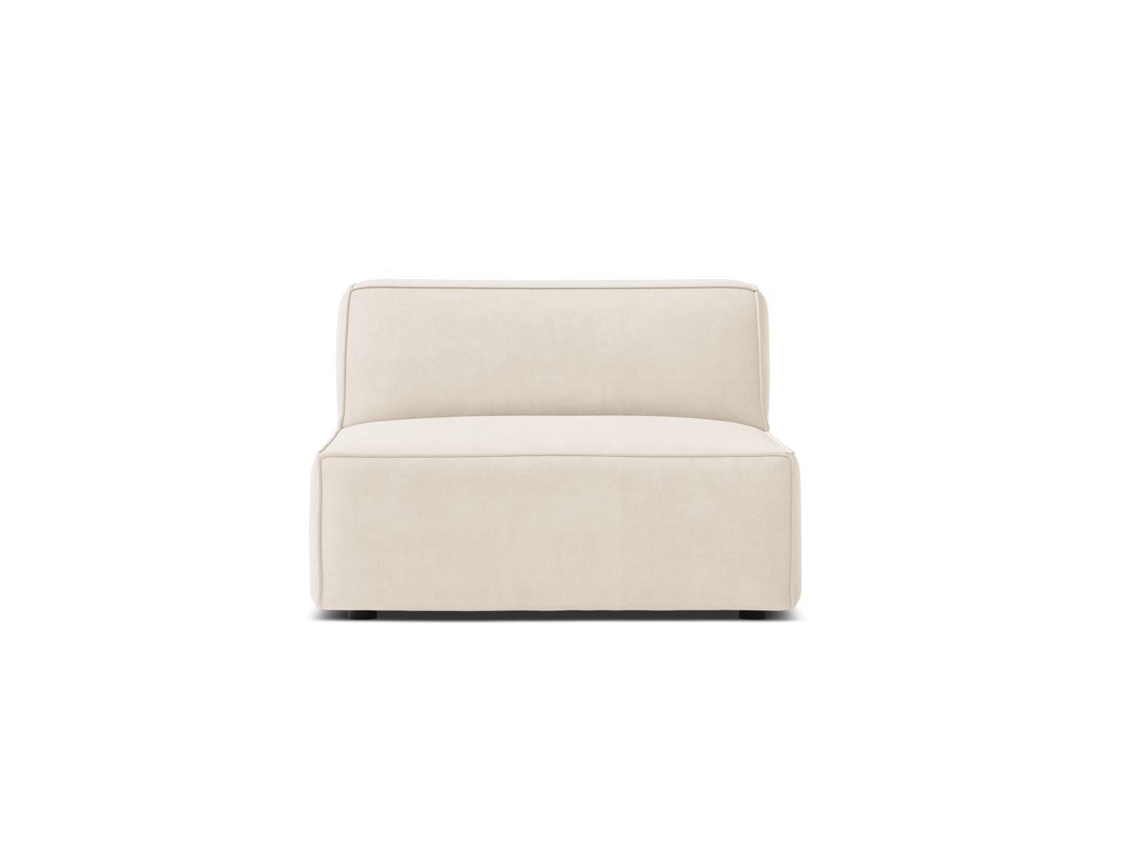 1-Sitzer Modul Armless Jodie in Light Beige-Bluvel präsentiert im Onlineshop von KAQTU Design AG. Modulares Sofa ist von Micadoni