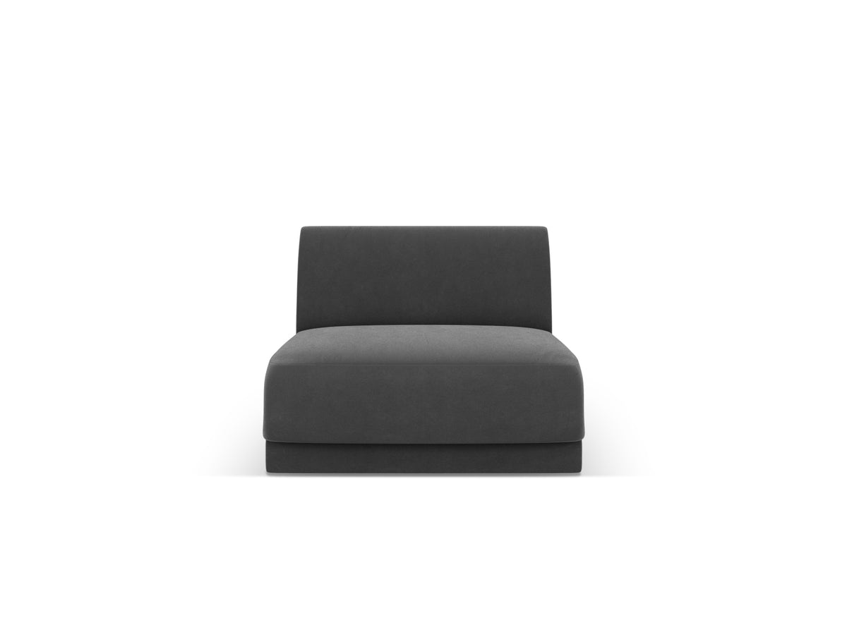 Miley Velour Modul Armless 1 Sitzer in Grey-Bluvel präsentiert im Onlineshop von KAQTU Design AG. Modulares Sofa ist von Micadoni
