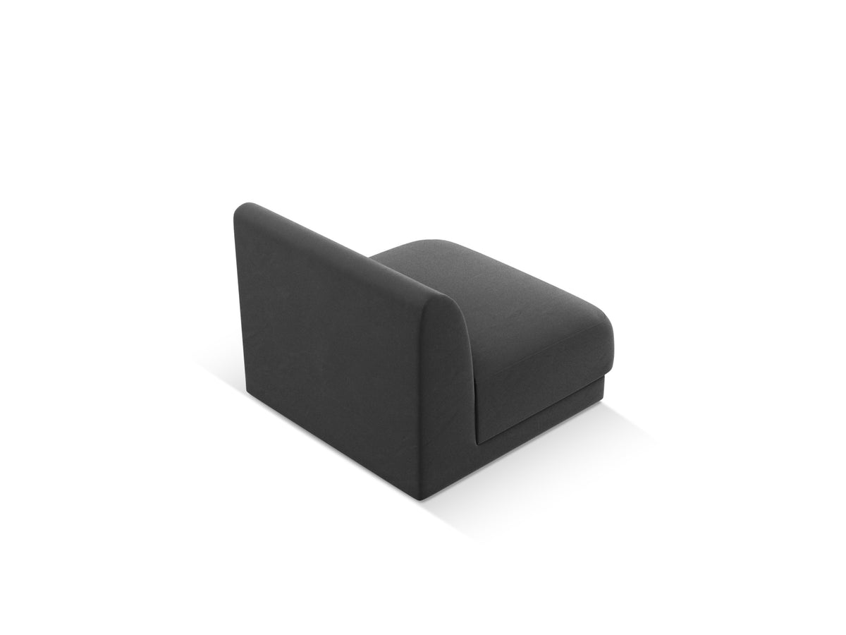 Miley Velour Modul Armless 1 Sitzer in Grey-Bluvel präsentiert im Onlineshop von KAQTU Design AG. Modulares Sofa ist von Micadoni