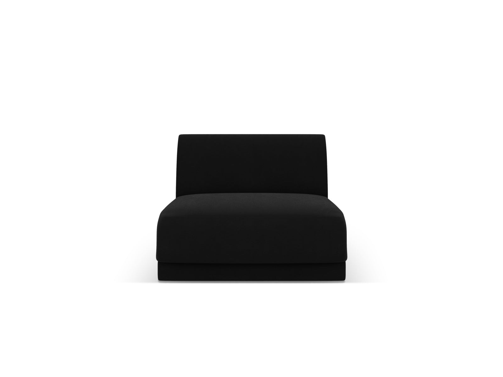 Miley Velour Modul Armless 1 Sitzer in Black präsentiert im Onlineshop von KAQTU Design AG. Modulares Sofa ist von Micadoni
