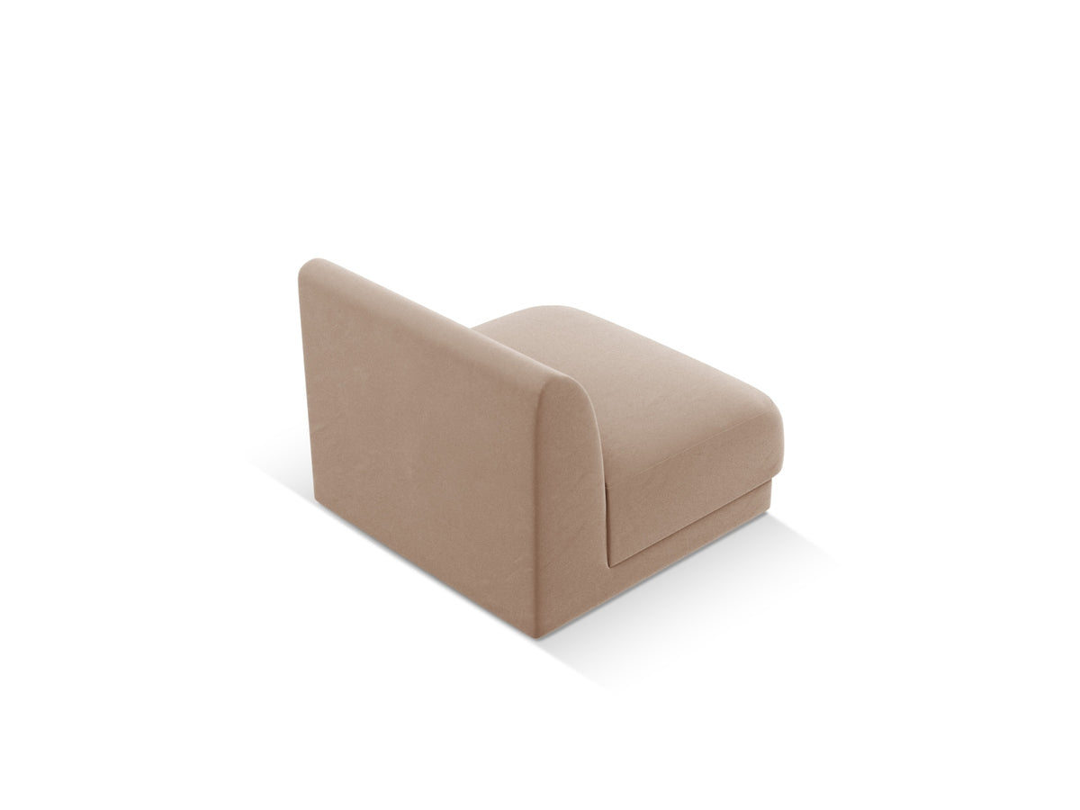 Miley Velour Modul Armless 1 Sitzer in Cappuccino-Bluvel präsentiert im Onlineshop von KAQTU Design AG. Modulares Sofa ist von Micadoni