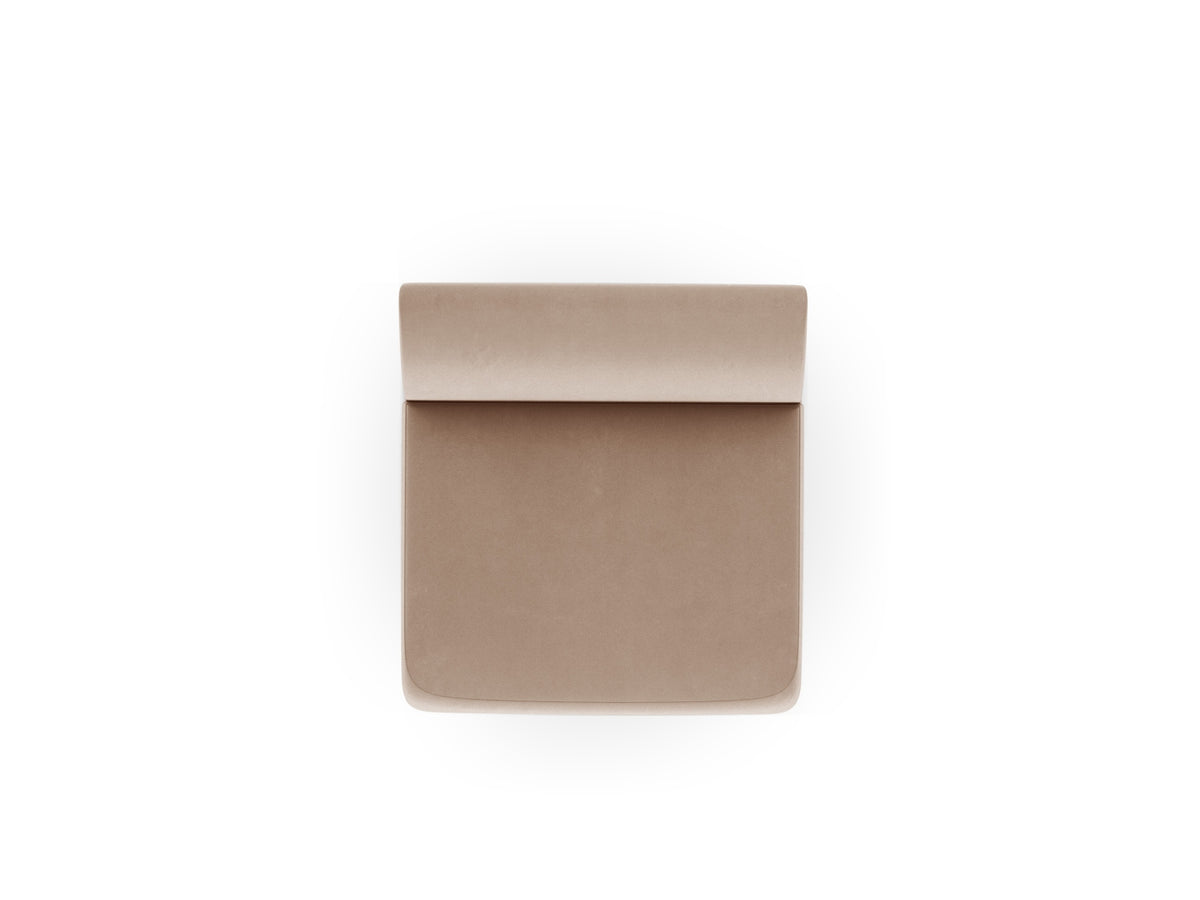 Miley Velour Modul Armless 1 Sitzer in Cappuccino-Bluvel präsentiert im Onlineshop von KAQTU Design AG. Modulares Sofa ist von Micadoni