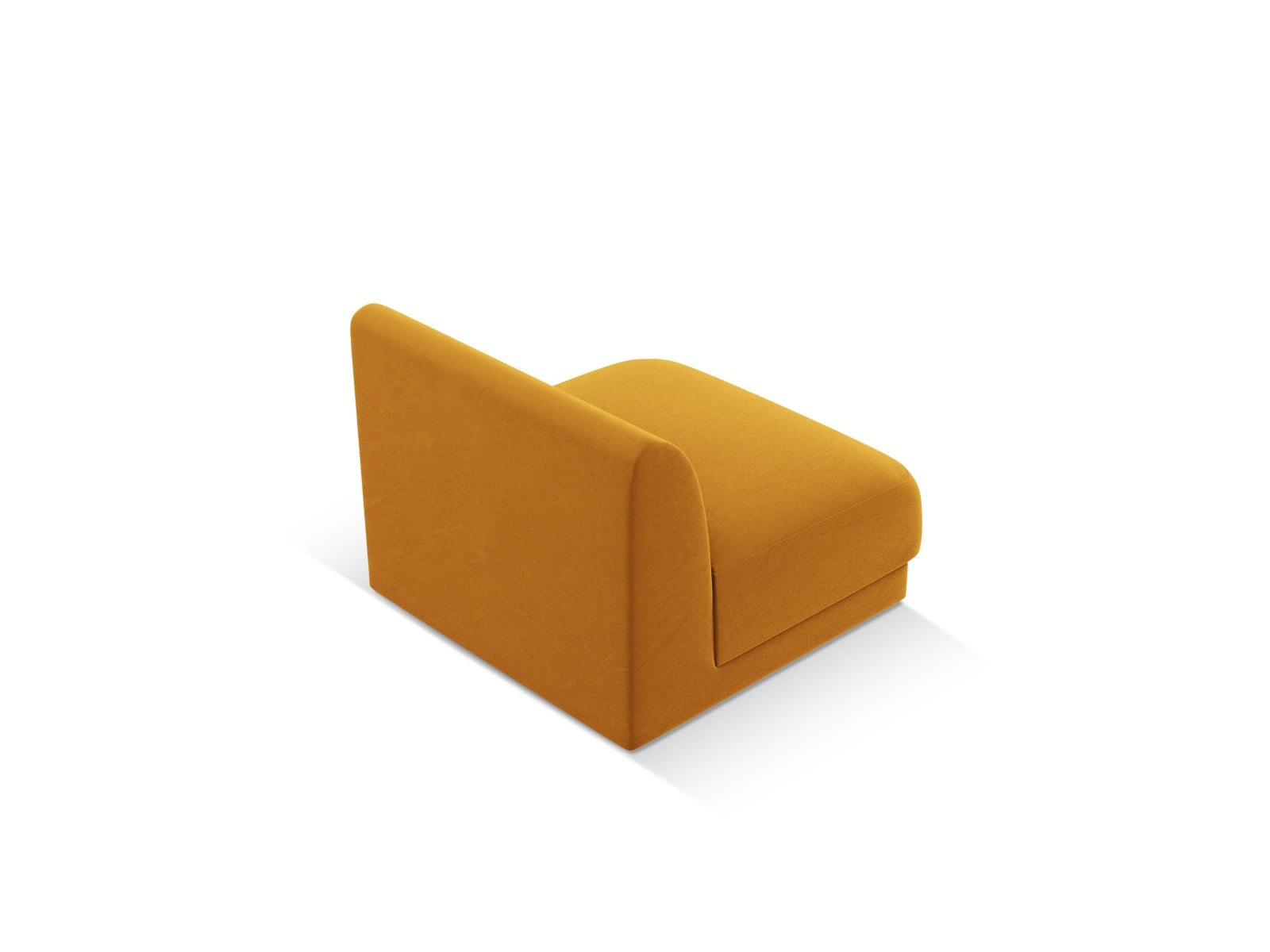 Stylischer Miley Velour Modul Armless 1 Sitzer in Gelb-Blau, perfekt für moderne Interiors und flexible Raumgestaltungen.