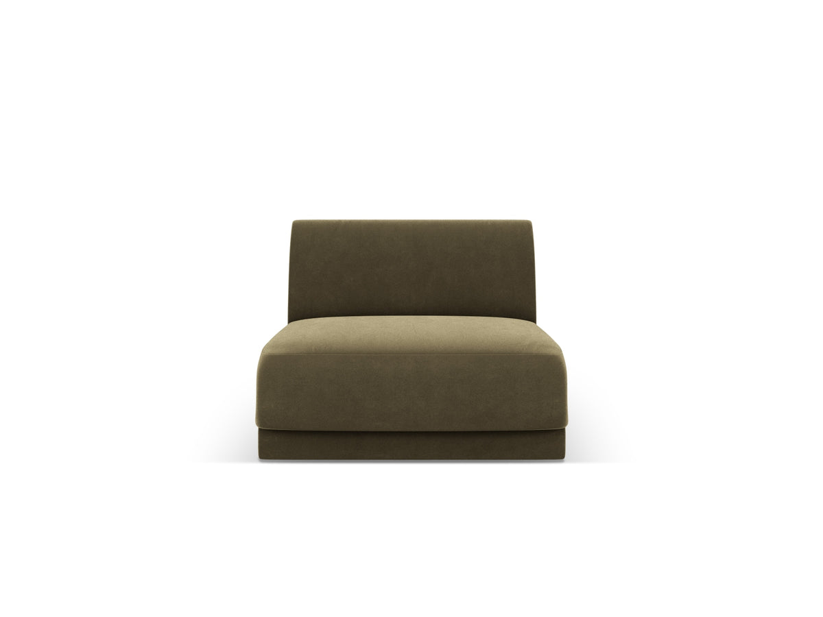 Miley Velour Modul Armless 1 Sitzer in Green-Bluvel präsentiert im Onlineshop von KAQTU Design AG. Modulares Sofa ist von Micadoni