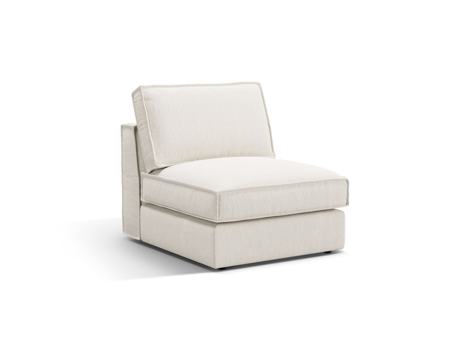 Elegantes 1-Sitzer Modul Armless Pola in Weiß, ideal für individuelle Sofa-Kombinationen, erhältlich bei KAQTU Design AG.