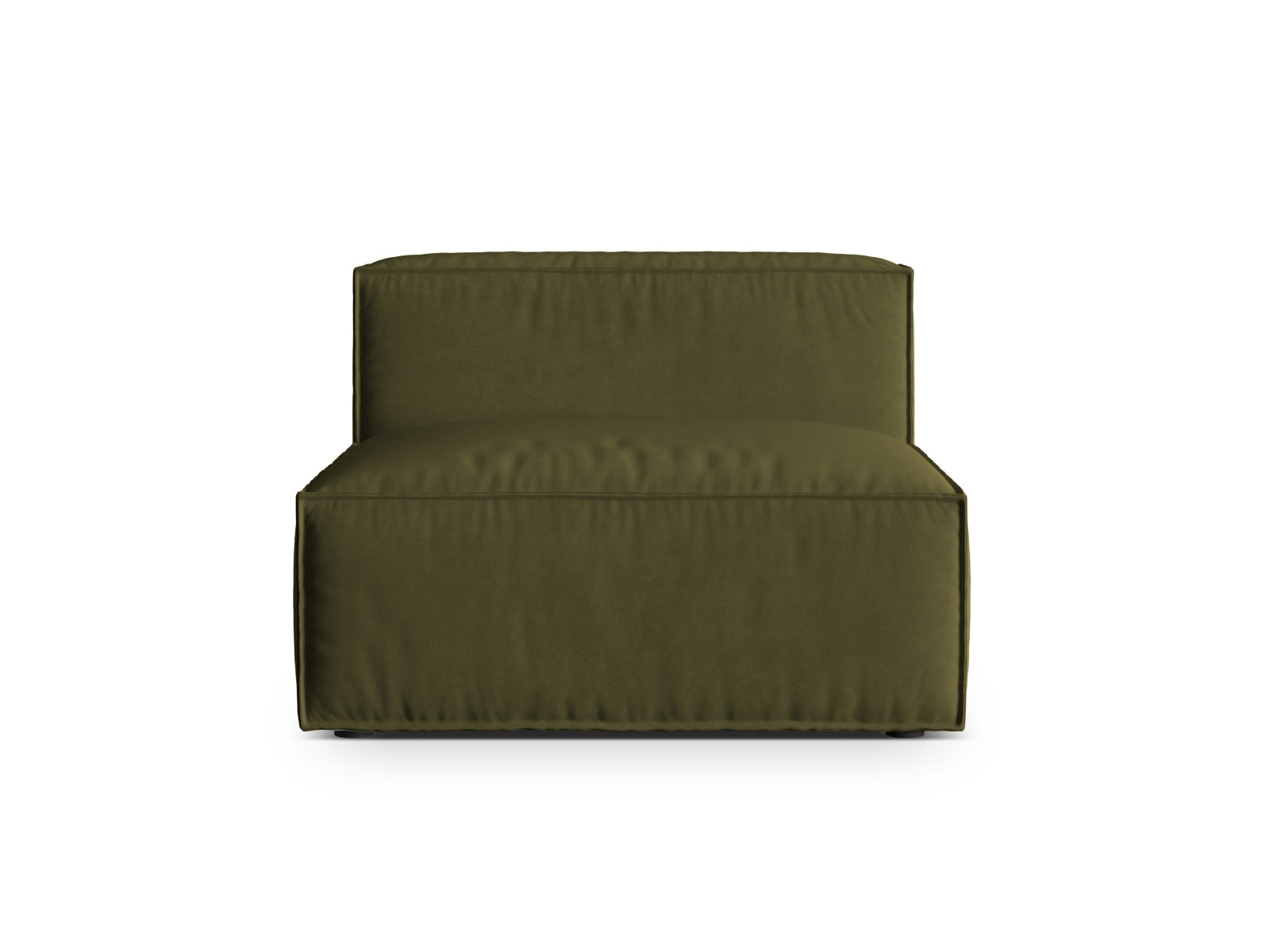 Nuria Velour Modul Armless 1 Sitzer in Moss Green Melange präsentiert im Onlineshop von KAQTU Design AG. Modulares Sofa ist von Micadoni